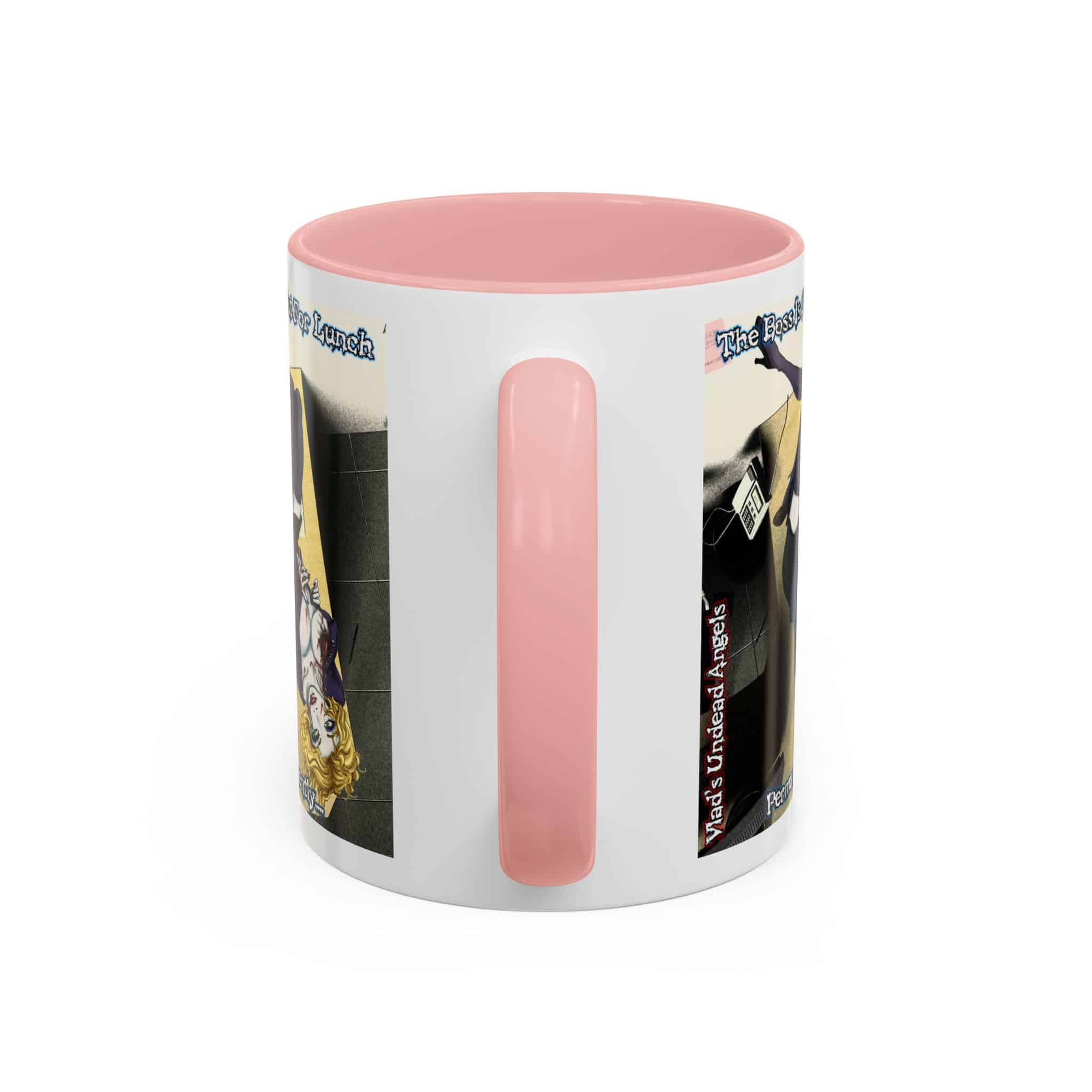 Jennifer Undead Angel Zombie Secretary – Classic Art w/Text Accent Coffee Mug (11, 15oz) - Image 20