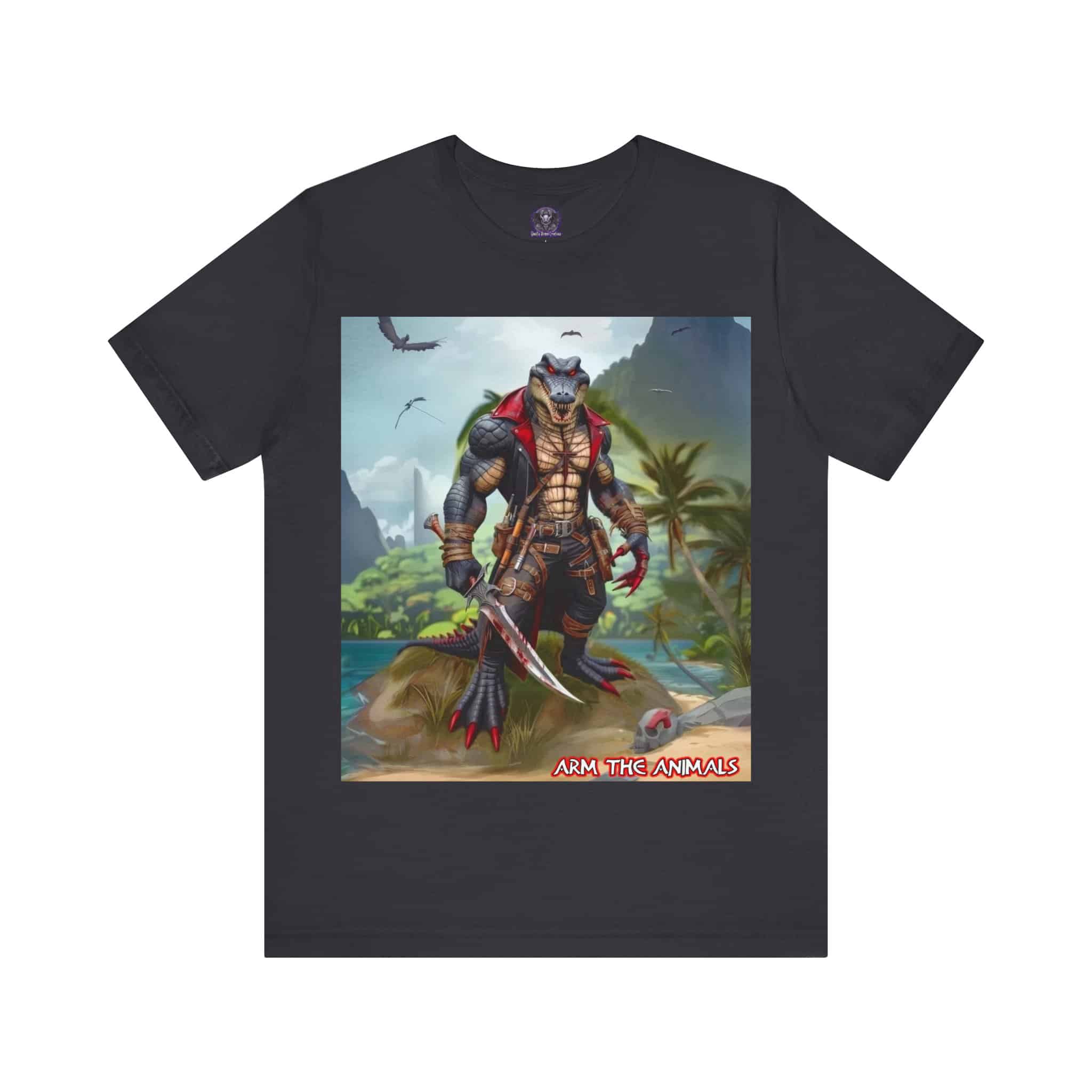 Arm The Animals: Pirate Gator #AA-D-PG003 Unisex Jersey Short Sleeve Tee - Image 6
