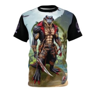 Arm The Animals: Pirate Gator #AA-D-PG003 Unisex Cut & Sew Tee (AOP)
