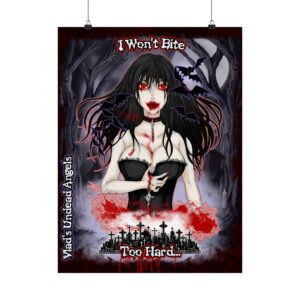 Eve Undead Angel Vampiress – Classic Art w/Text Matte Vertical Posters