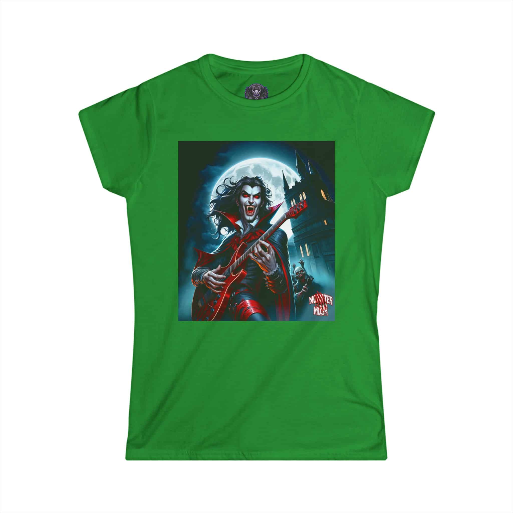 Monster Mosh 2024 Tour Drac on Guitar MM-D001 Women's Softstyle Tee - Image 19