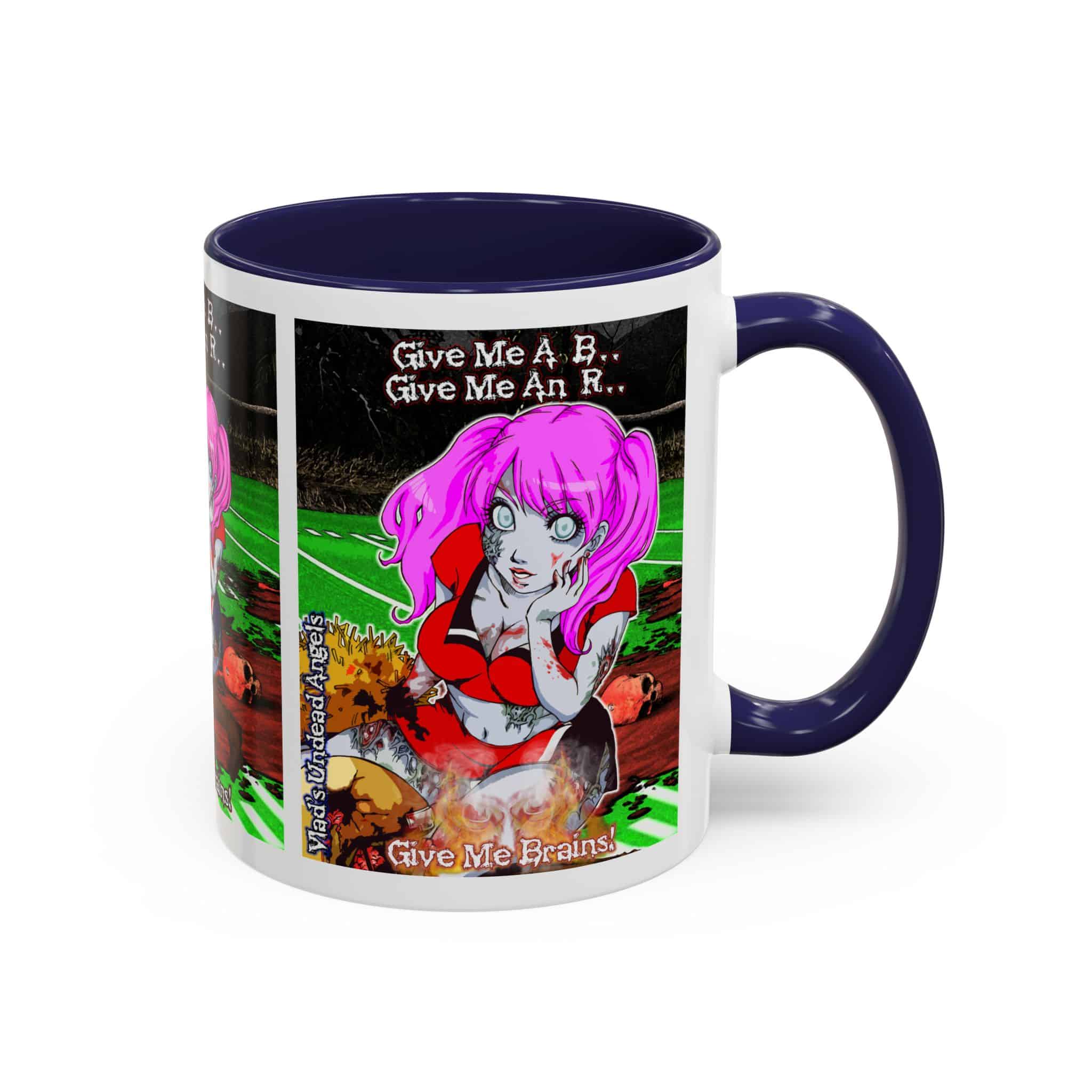 Buffy Undead Angel Zombie Cheerleader C1 PH – Classic Art w/Text Accent Coffee Mug (11, 15oz) - Image 10