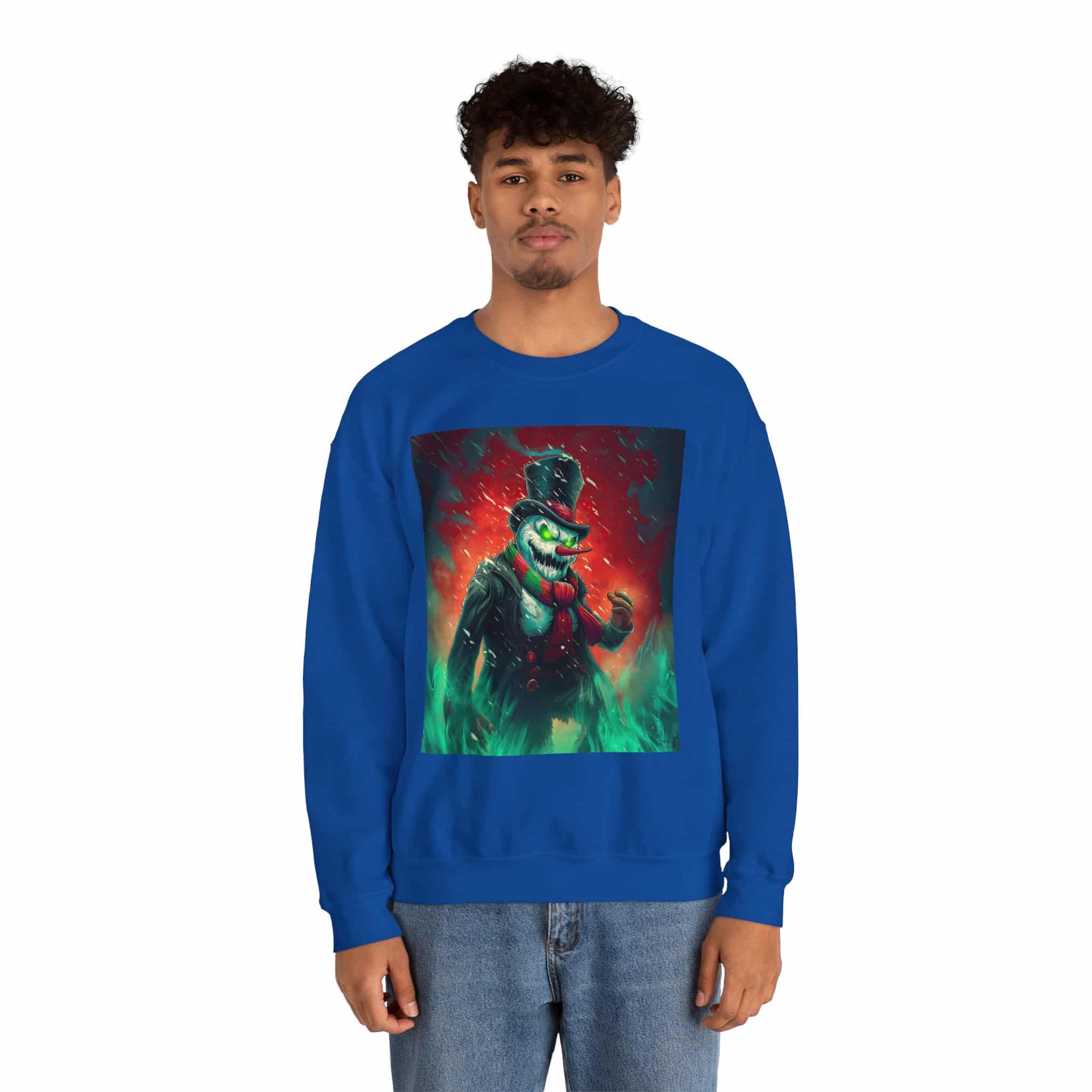 Sadistic Snowman II Unisex Heavy Blend™ Crewneck Sweatshirt Christmas - Image 36