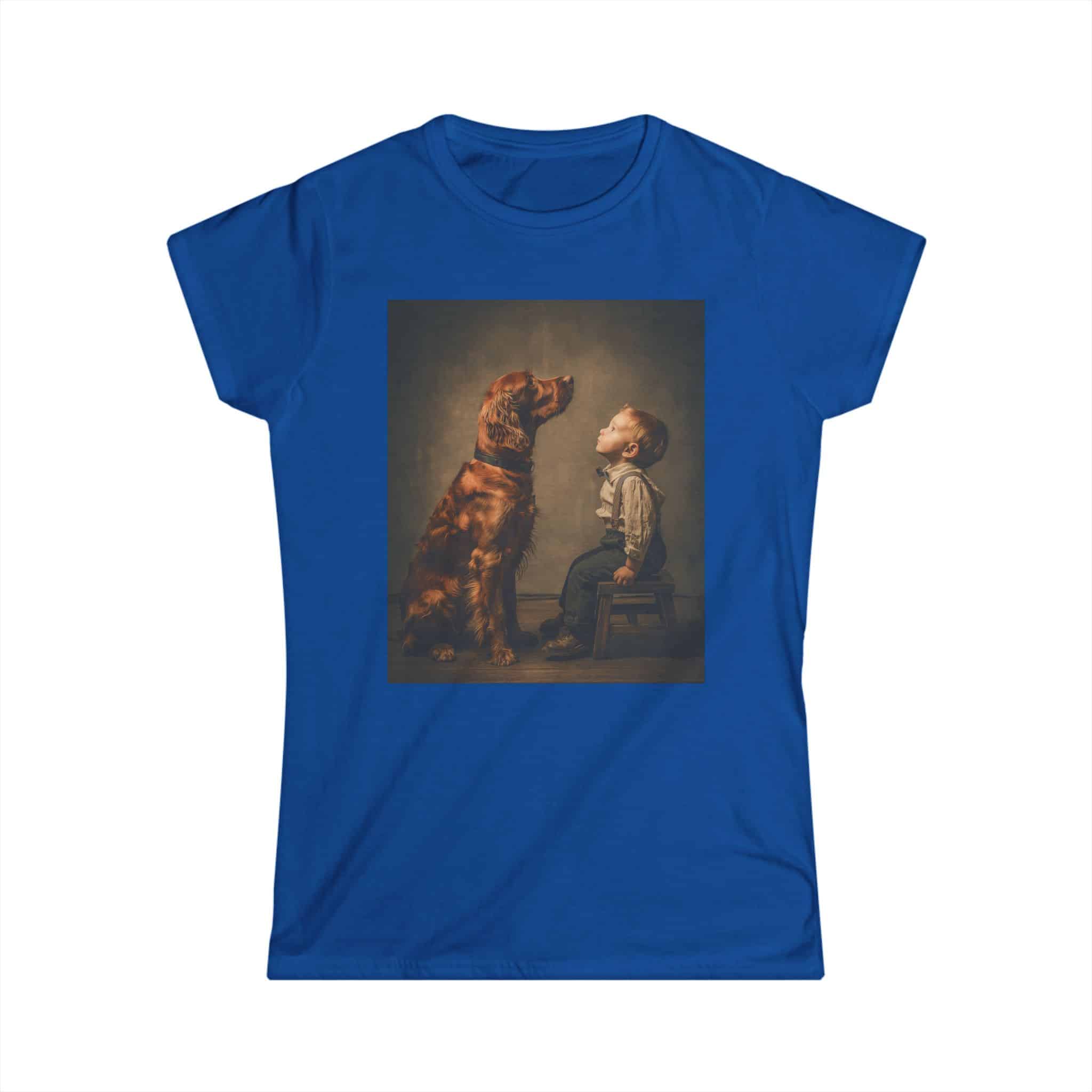 T‑Shirt — Vintage Portrait of Boy and Dog Graphic Tee - Image 28