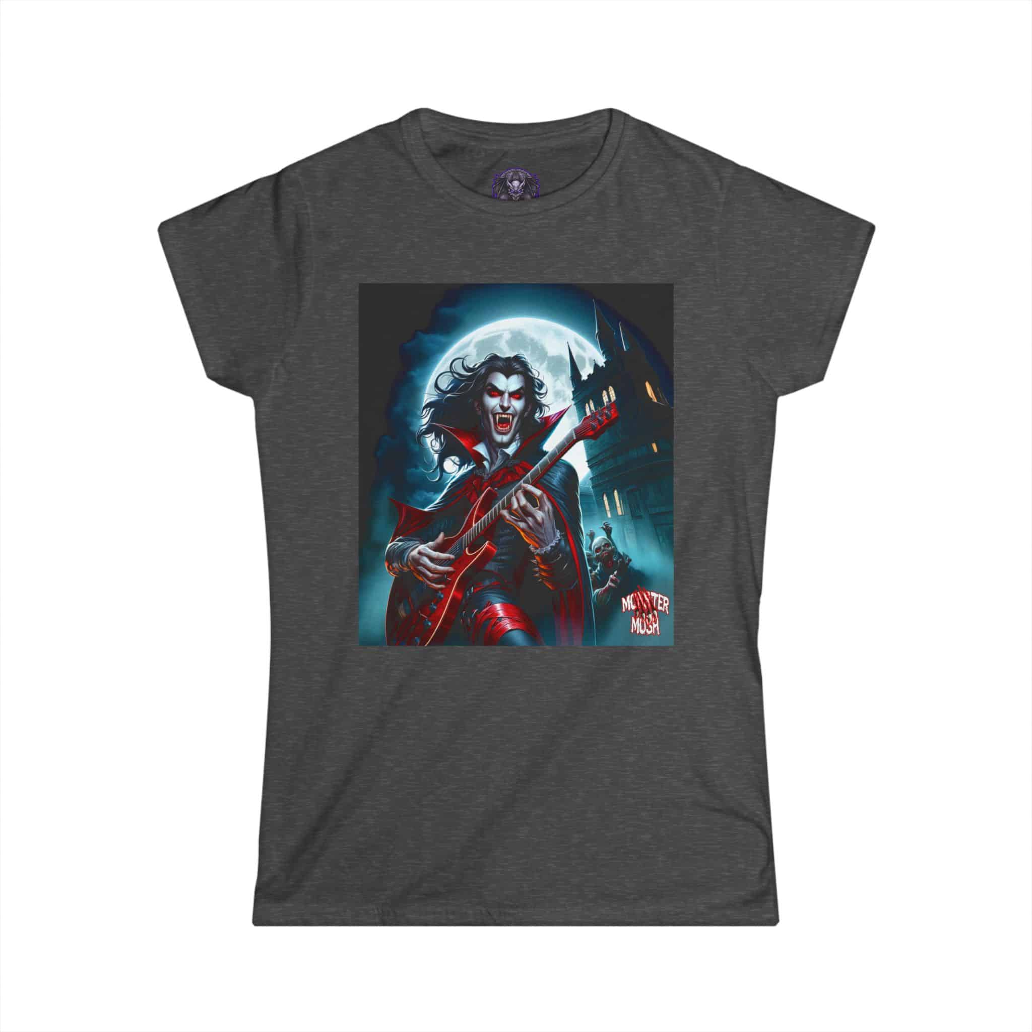 Monster Mosh 2024 Tour Drac on Guitar MM-D001 Women's Softstyle Tee - Image 22