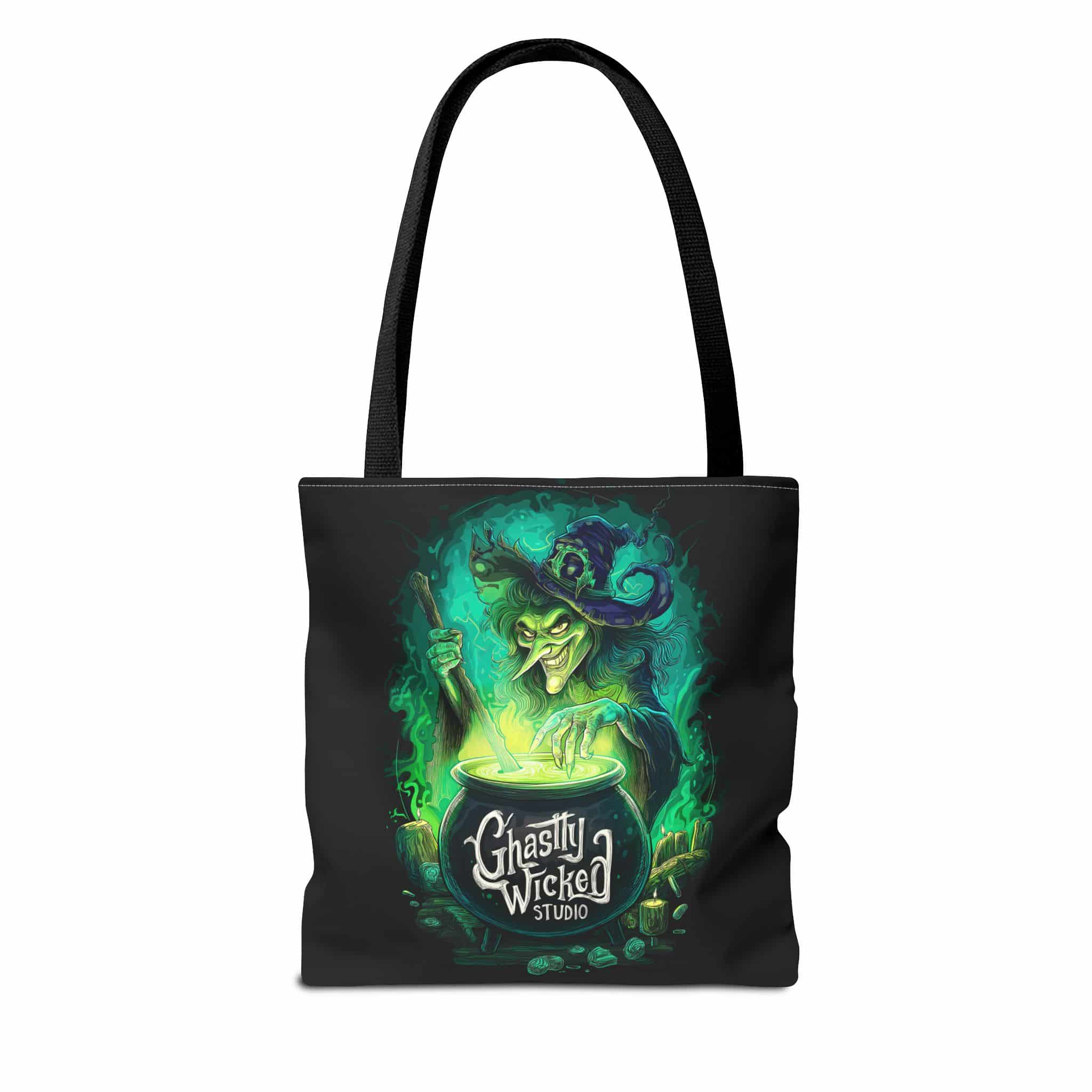 Ghastly Wicked Cauldron Witch Tote Bag (AOP) - Image 10
