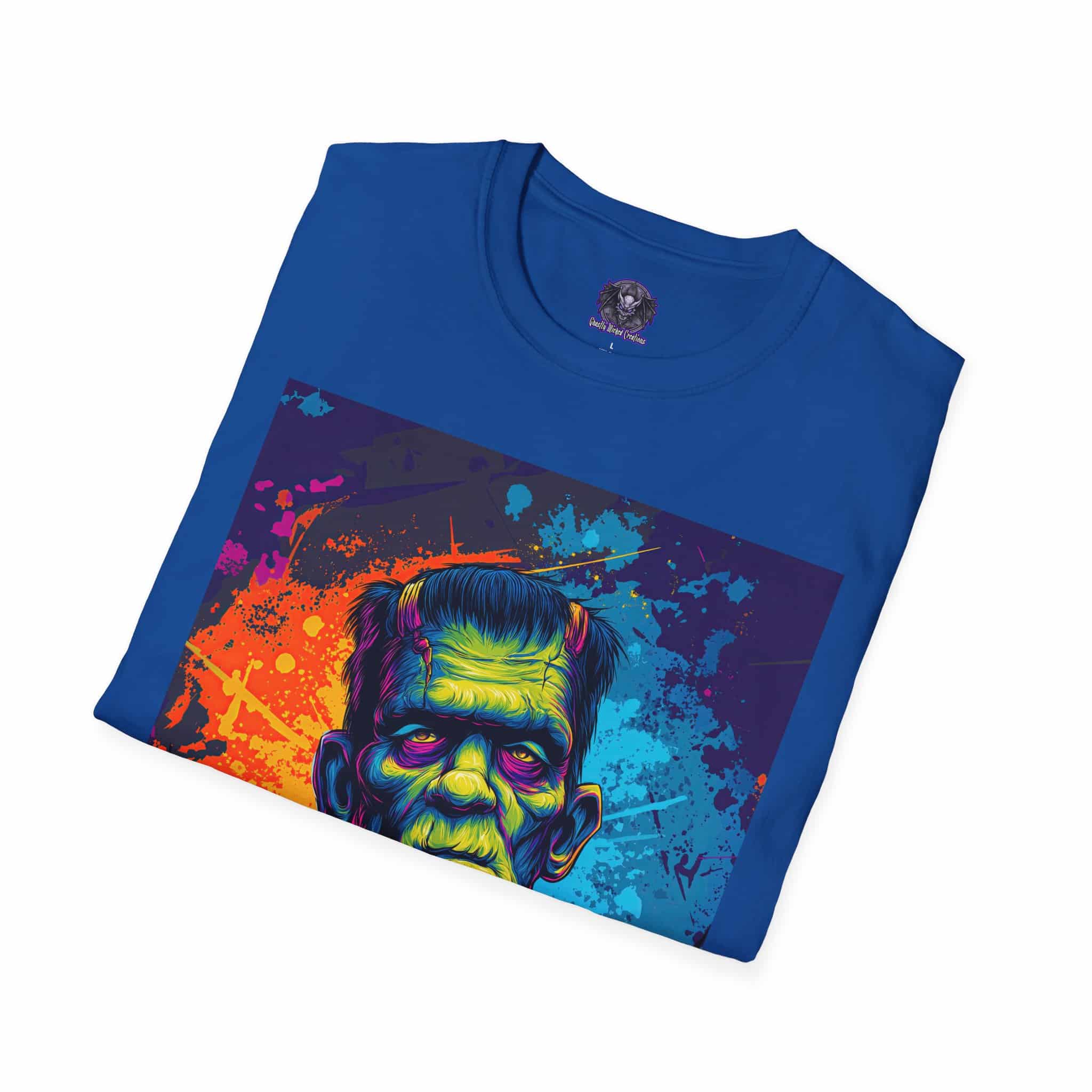 Frankenstein Pop Art 60's Style Unisex T-Shirt - Image 28
