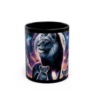 Cosmic Lion Family WD-D006 By Wyldesigns Black Mug (11oz, 15oz)
