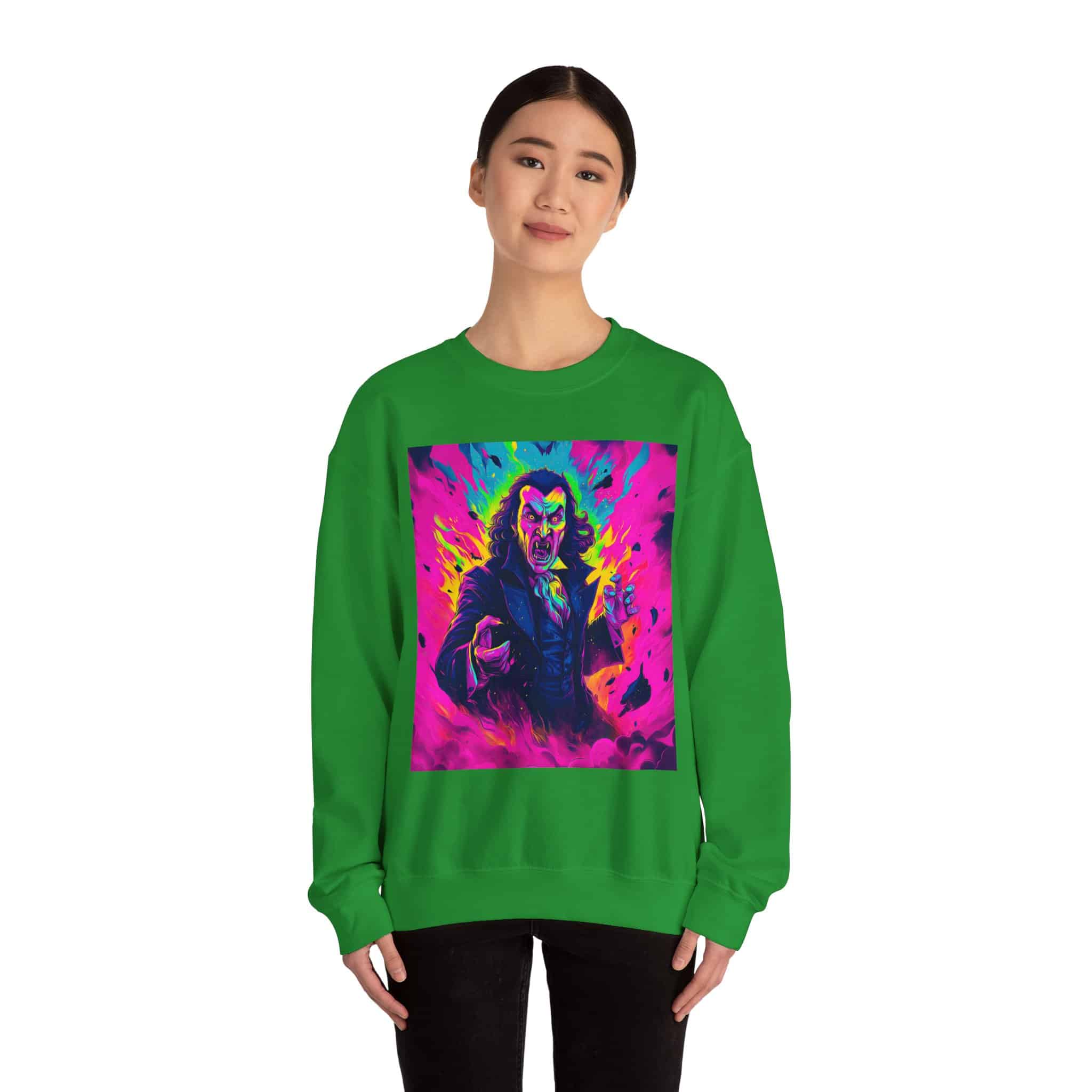 Dracula II Pop 60’s Art Style Unisex Heavy Blend™ Crewneck Sweatshirt - Image 28