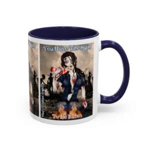 Terri Undead Angel Zombie Police Officer – Classic Art w/Text Accent Coffee Mug (11, 15oz)