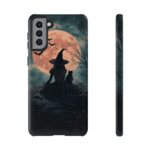 Witch With Black Cat By Moonlight #MJ-W004 Samsung S21, S22, S23, S24 Plus & Ultra Tough Cases