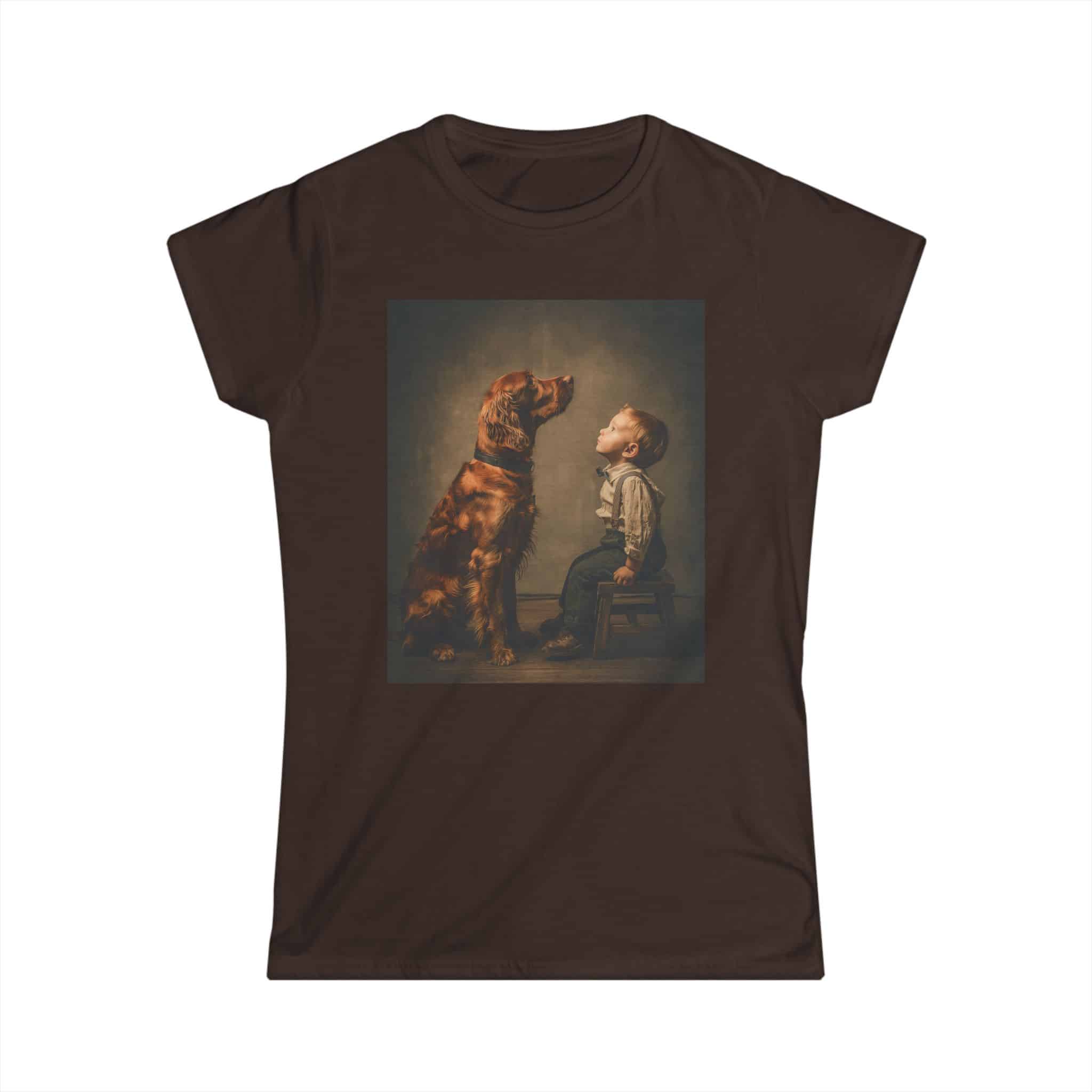 T‑Shirt — Vintage Portrait of Boy and Dog Graphic Tee - Image 13