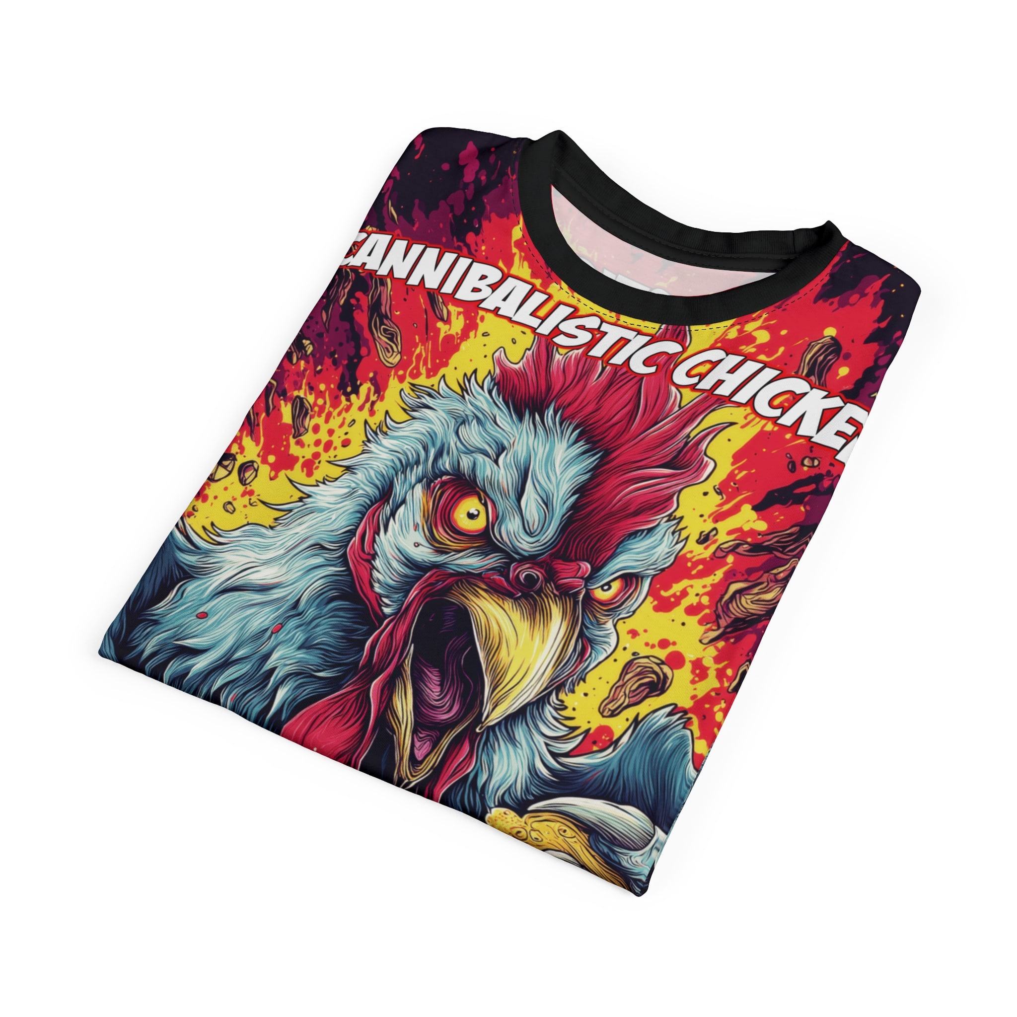 Cannibalistic Chicken Band Unisex Tee (AOP) - Image 20