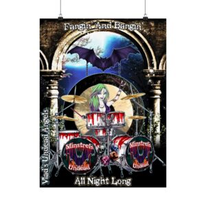 Juliette Undead Angel Vampire Drummer – Classic Art w/Text Matte Vertical Posters