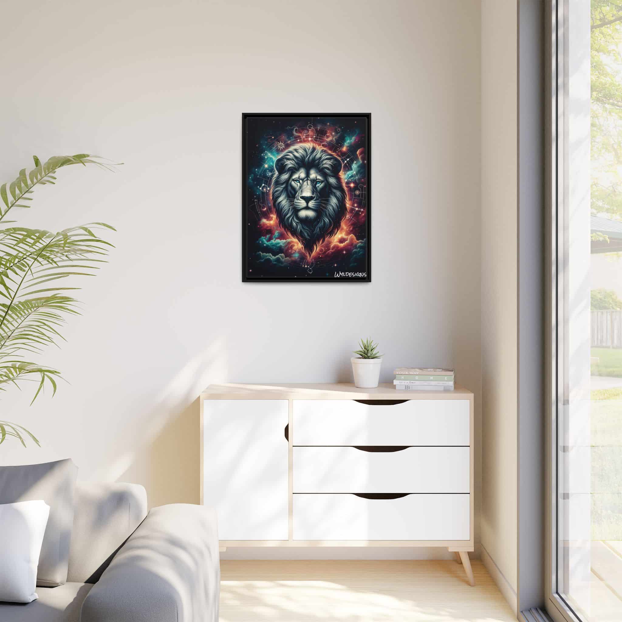 Lion In The Sky WD-D014 By Wyldesigns Matte Canvas, Black Frame - Image 12