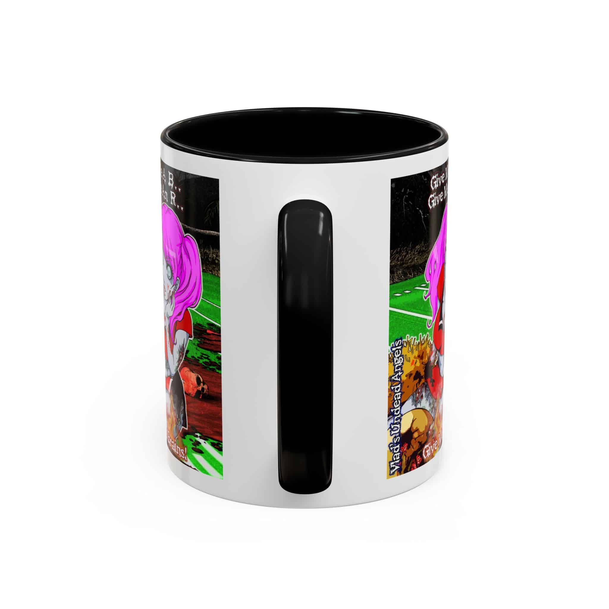 Buffy Undead Angel Zombie Cheerleader C1 PH – Classic Art w/Text Accent Coffee Mug (11, 15oz) - Image 8