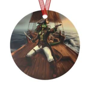 Arm The Animals: Pirate Gator #AA-D-BP002a Metal Ornaments