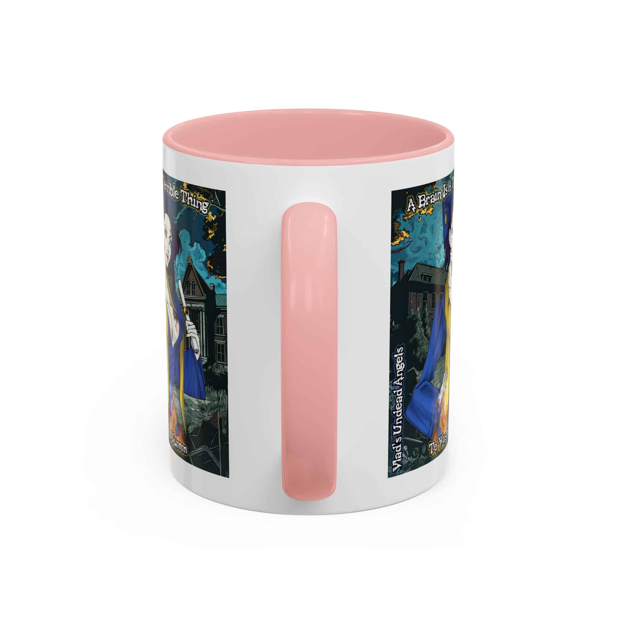Tiffany Undead Angel Zombie Graduate – Classic Art V2 w/Text Accent Coffee Mug (11, 15oz) - Image 20
