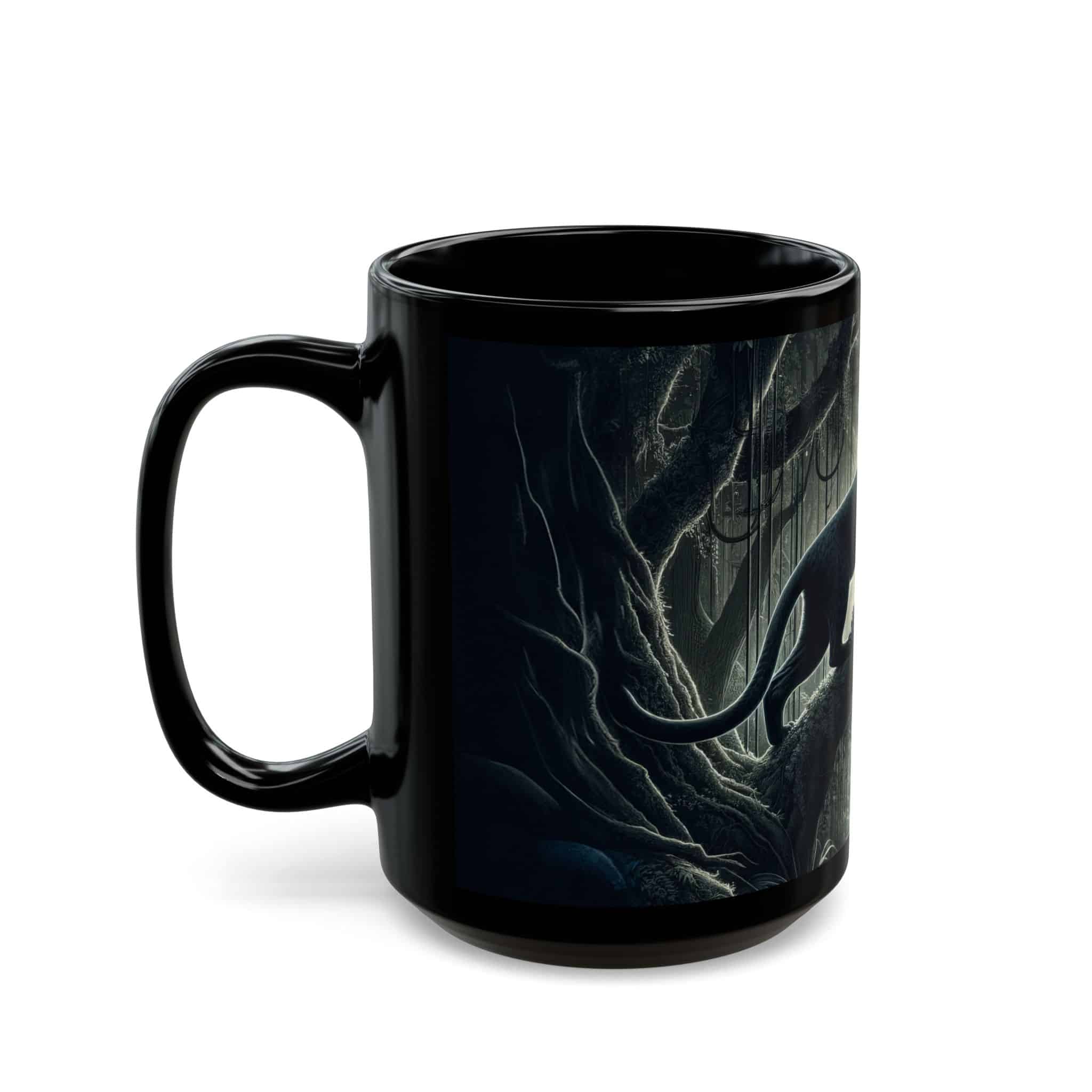 Black Panther WD-D002 By Wyldesigns Black Mug (11oz, 15oz) - Image 7