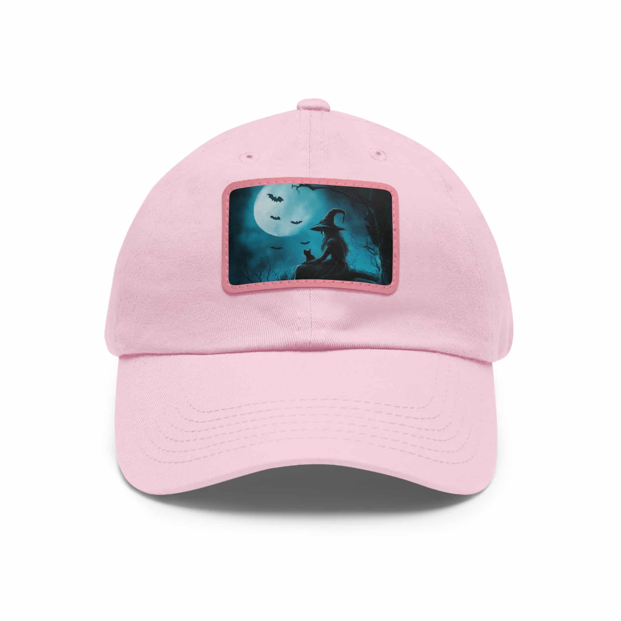 Witch With Black Cat By Moonlight #MJ-W003 Logo Leather Patch Dad Hat - Casual Style for Music Lovers - Image 71