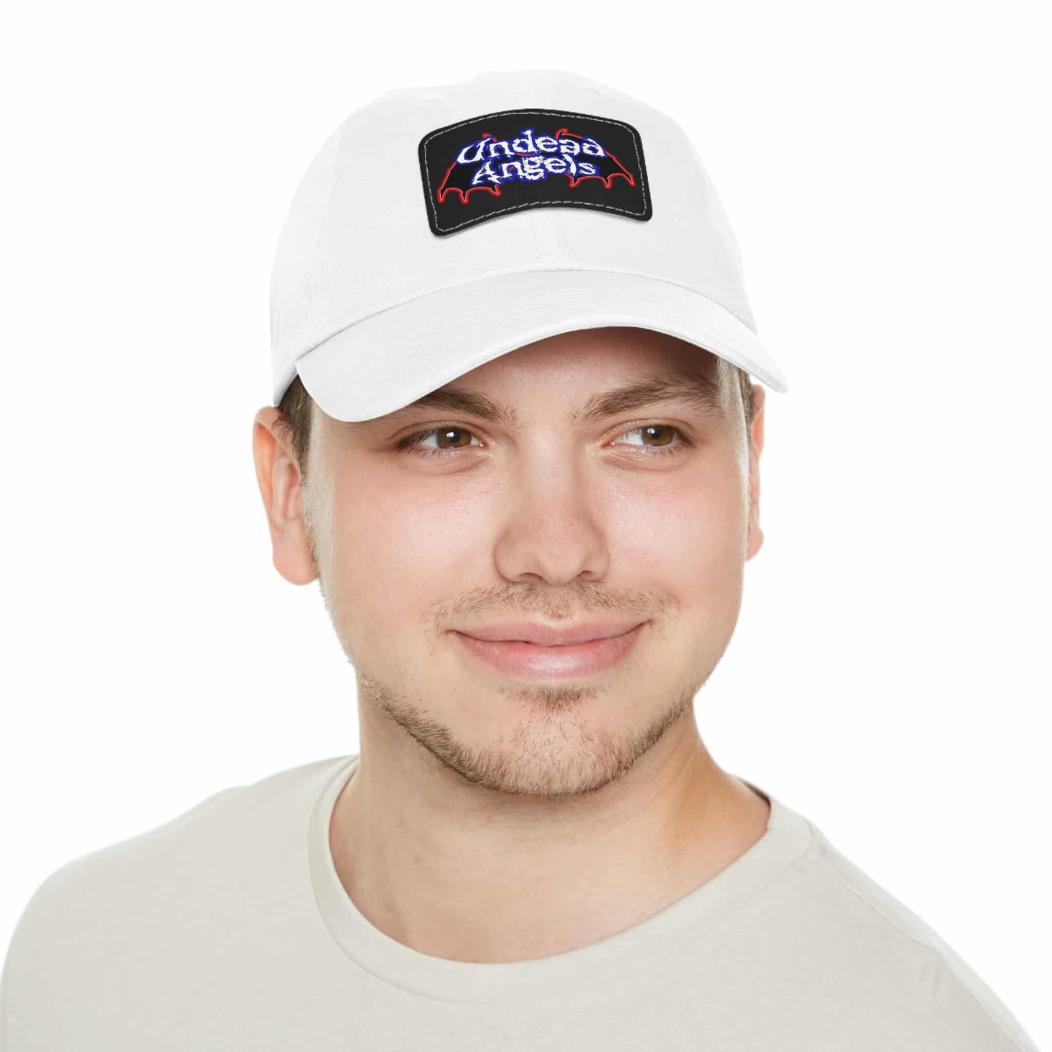 Undead Angels Logo Leather Patch Dad Hat - Casual Style for Music Lovers - Image 25
