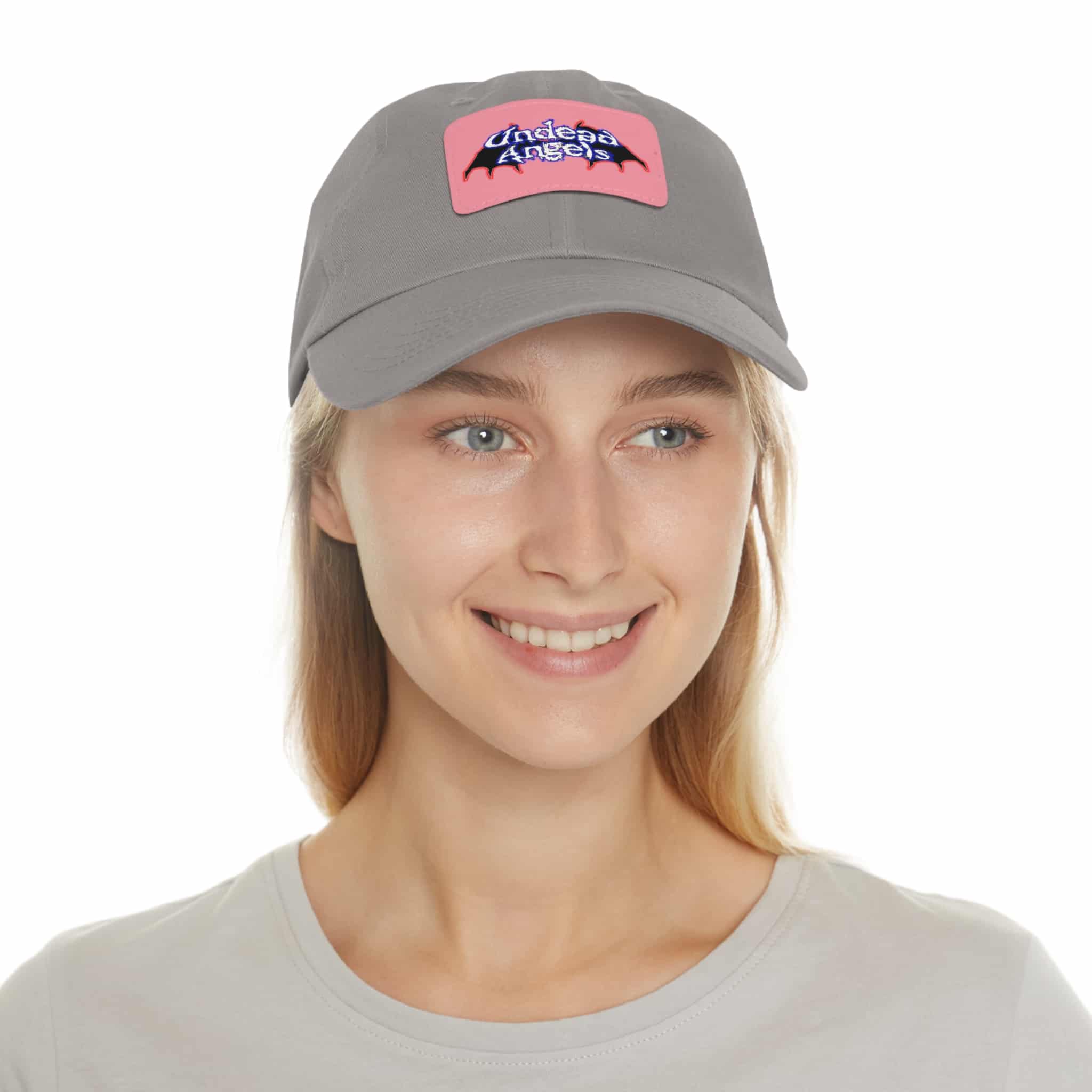 Undead Angels Logo Leather Patch Dad Hat - Casual Style for Music Lovers - Image 49