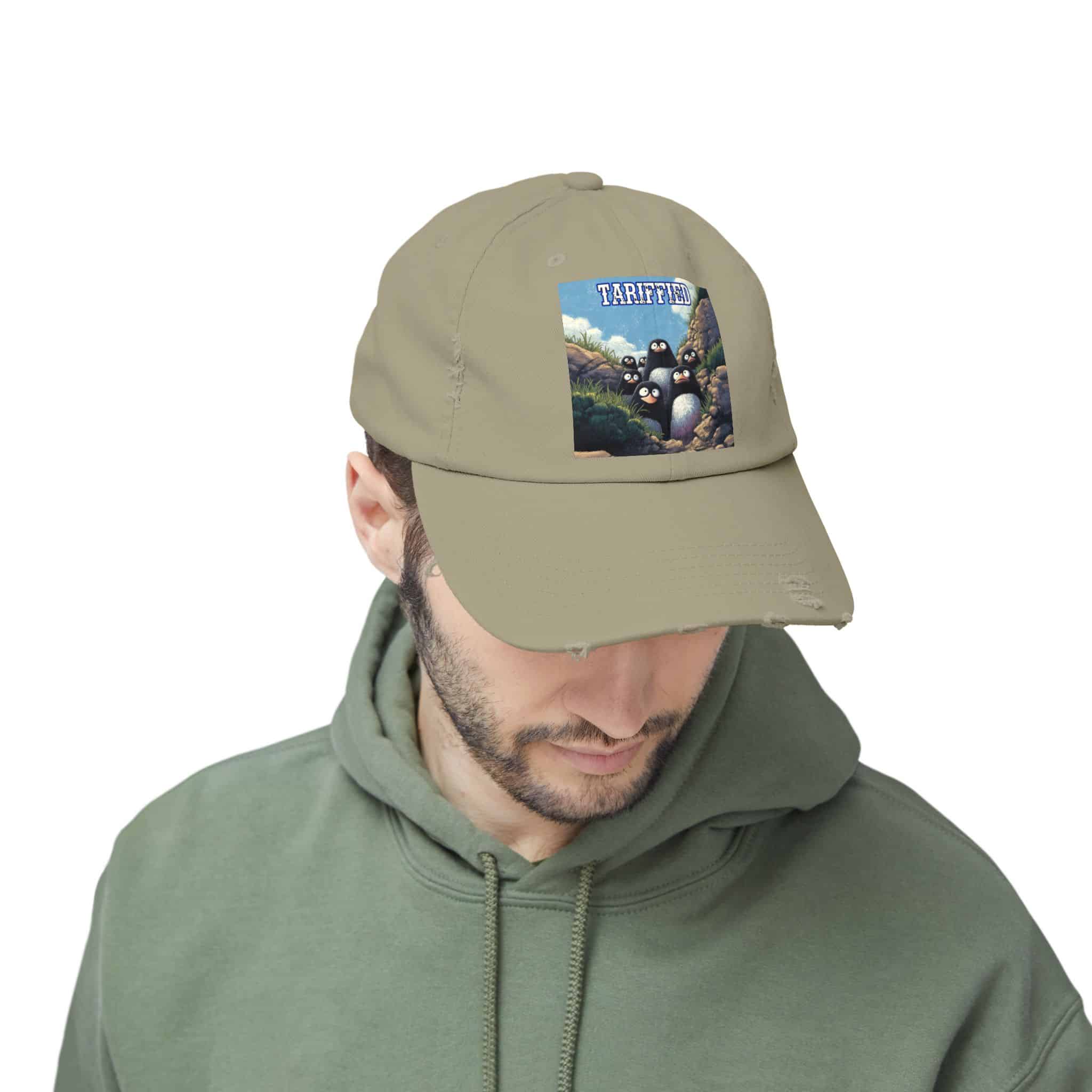 Tariffied Logo Distressed Cap - Tariff Fear Is Real - Image 34