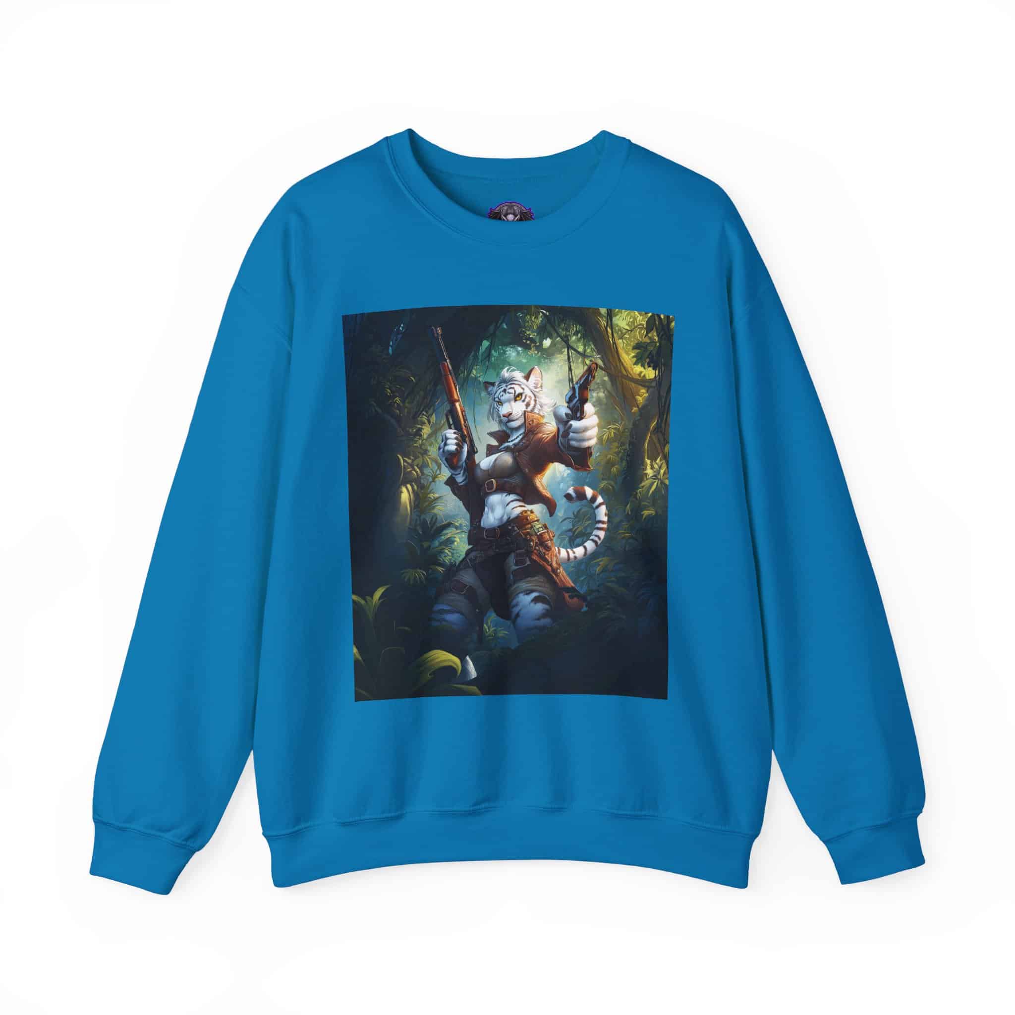 Arm The Animals: Hunter White Tiger #AA026 Unisex Heavy Blend™ Crewneck Sweatshirt - Image 33