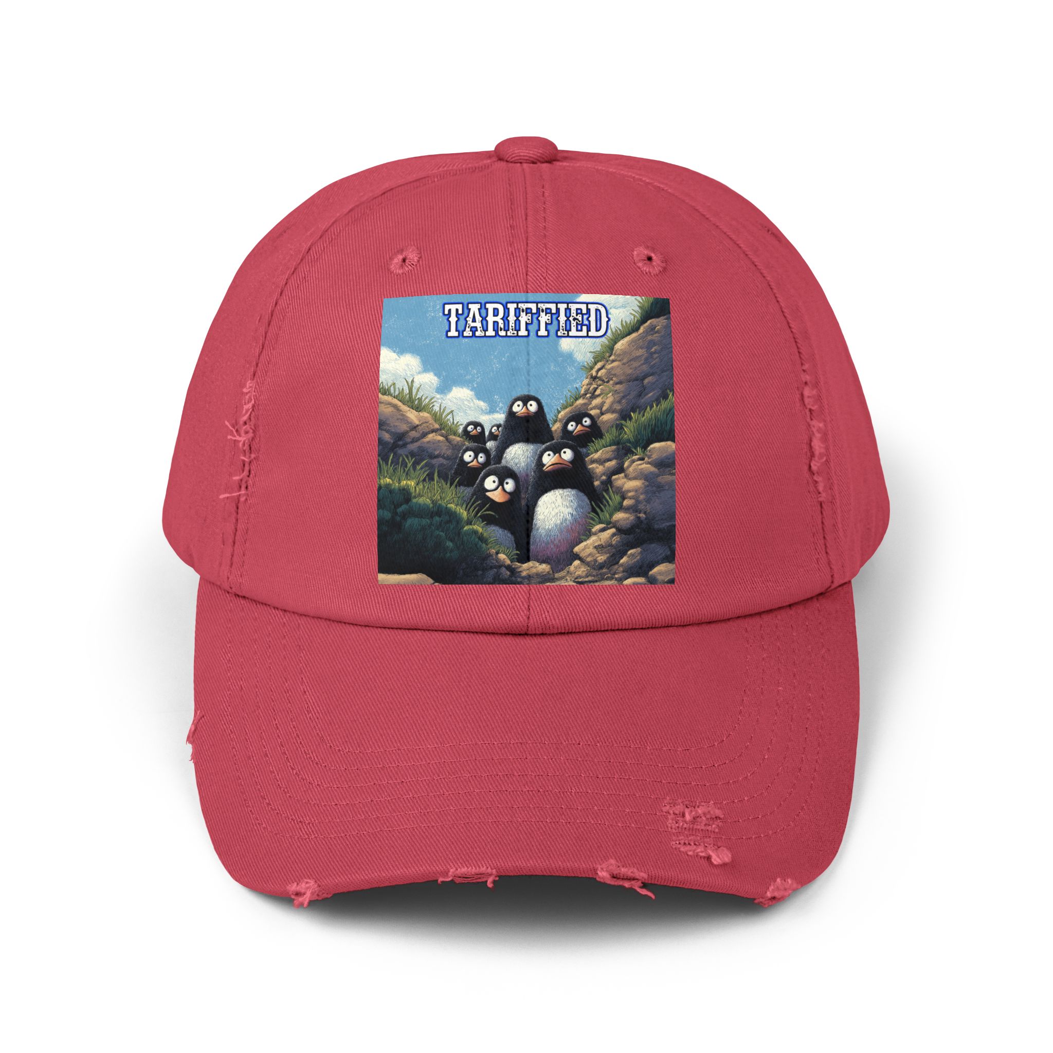 Tariffied Logo Distressed Cap - Tariff Fear Is Real - Image 50
