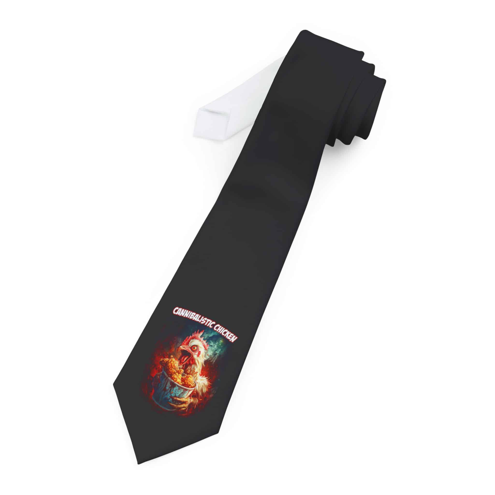 Cannibalistic Chicken Band Tie - Unique Statement Tie, Gifts for Him, Business Casual Accessory, Formal Wear, Art-Inspired - Image 3