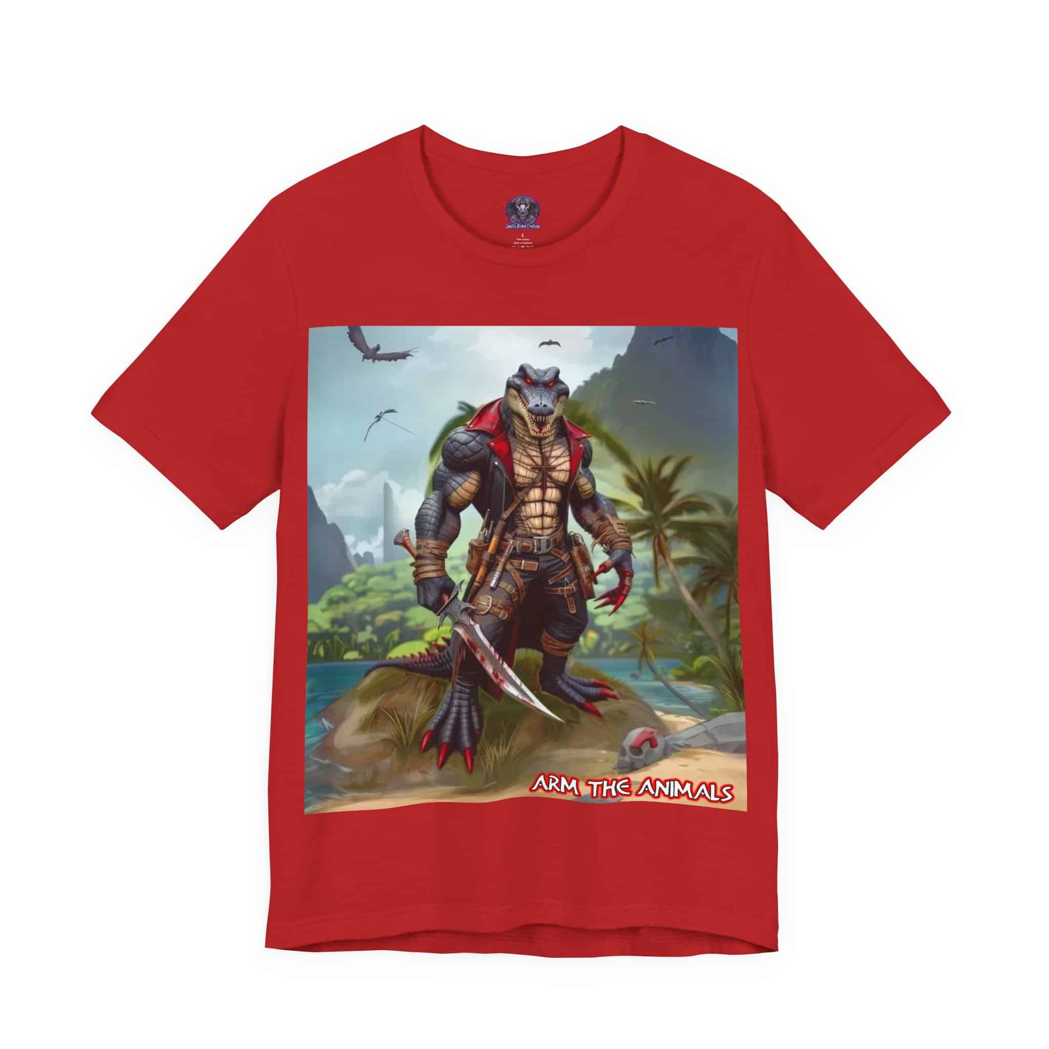 Arm The Animals: Pirate Gator #AA-D-PG003 Unisex Jersey Short Sleeve Tee - Image 33