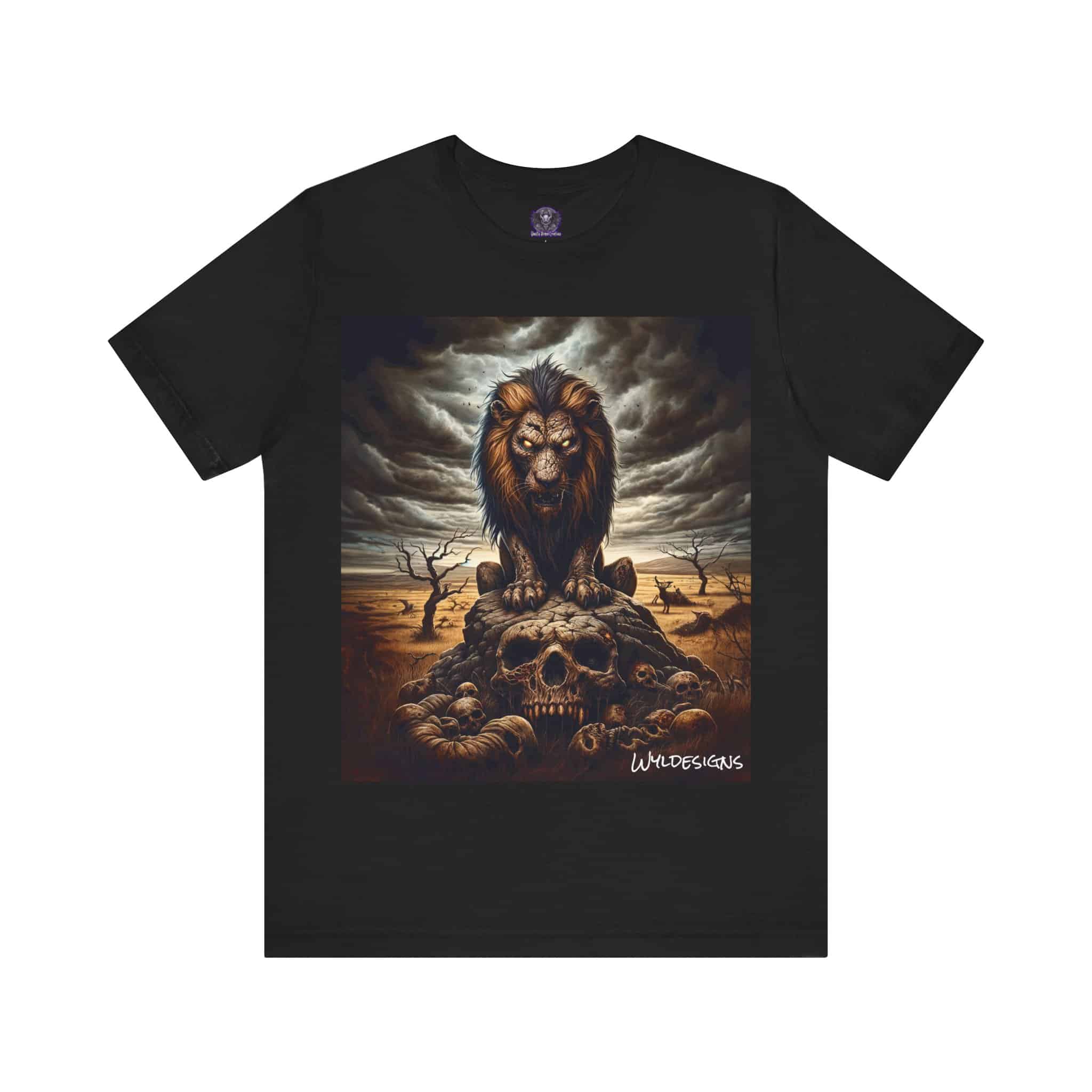 Undead Lion WD-D015 By Wyldesigns Unisex Jersey Short Sleeve Tee