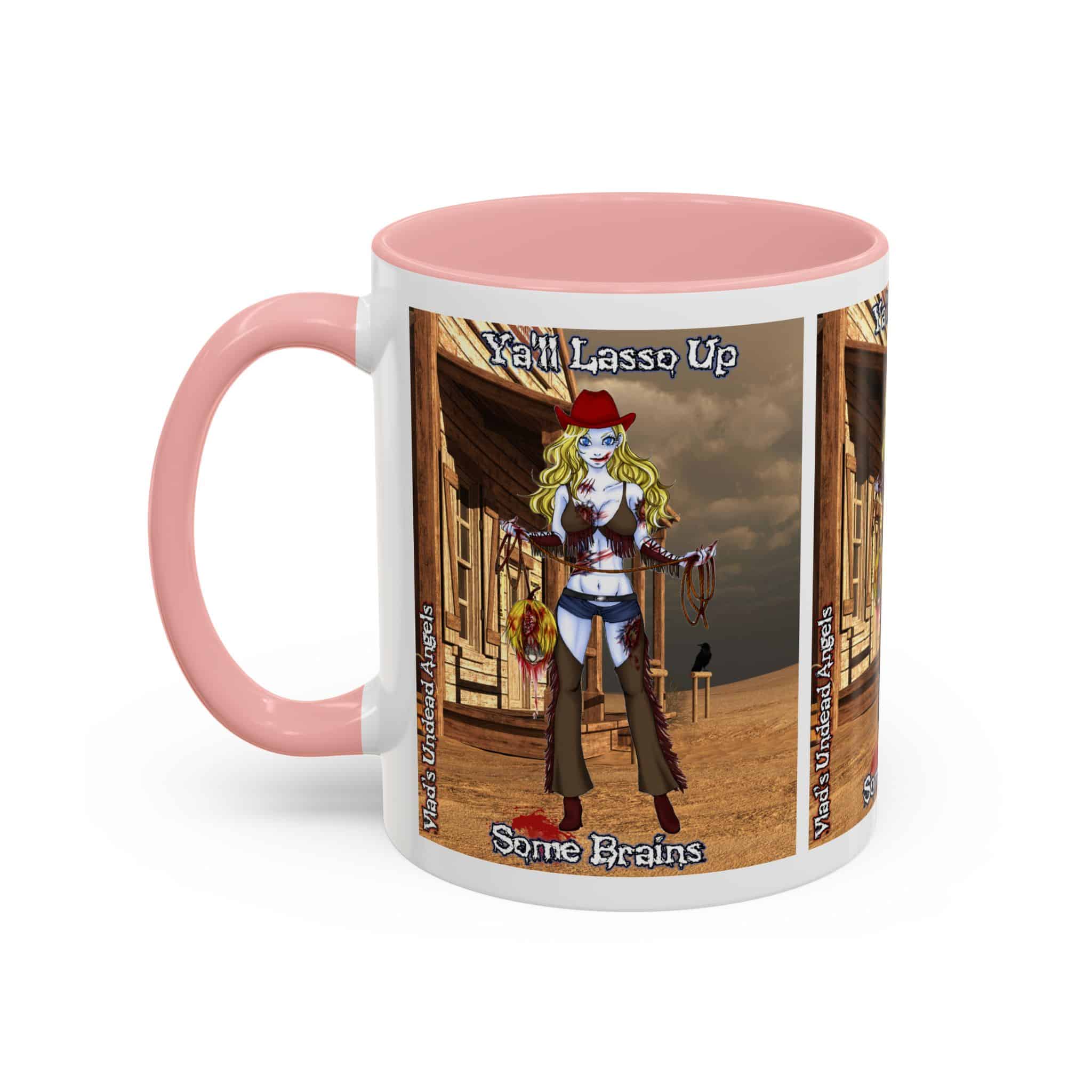 Cassidy Undead Angel Cowgirl – Classic Art w/Text Accent Coffee Mug (11, 15oz) - Image 15