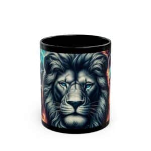 Lion In The Sky WD-D014 By Wyldesigns Black Mug (11oz, 15oz)