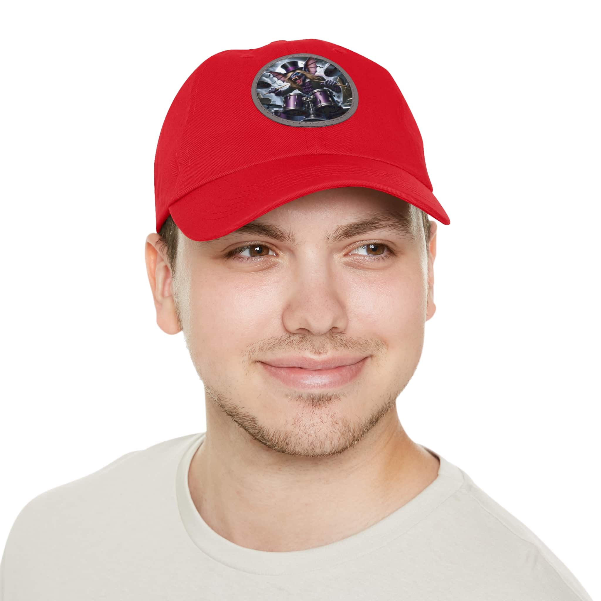 Vlad The Enforcer Bat Drummer #VTE001 Artistic Round Leather Patch Dad Hat - Stylish Casual Cap - Image 45