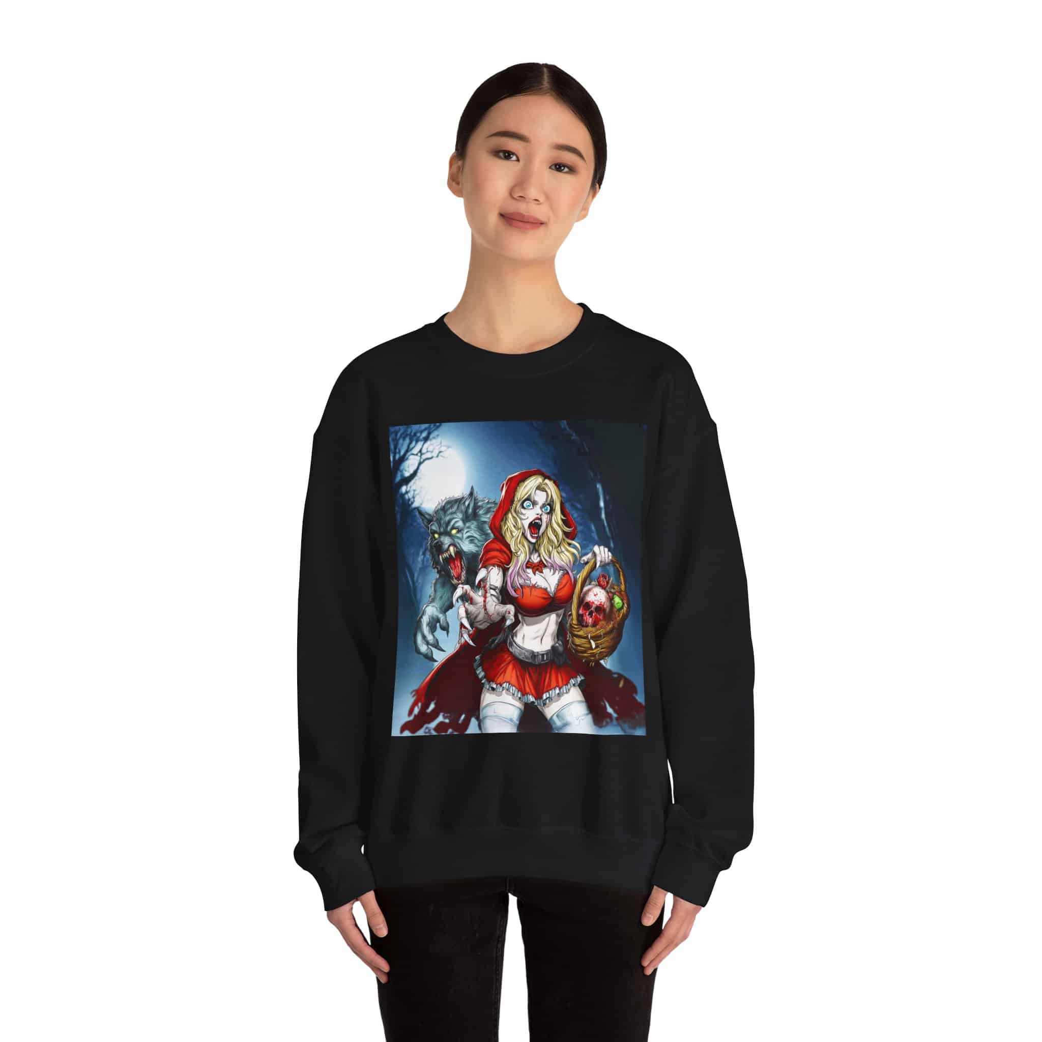Vampire Red Riding Hood By Ghastly Wicked Tales 2025-01 Unisex Heavy Blend™ Crewneck Sweatshirt - Image 12