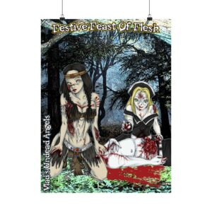 Undead Angel Thanksgiving Chastity & Kaliska – Classic Art w/Text Matte Vertical Posters