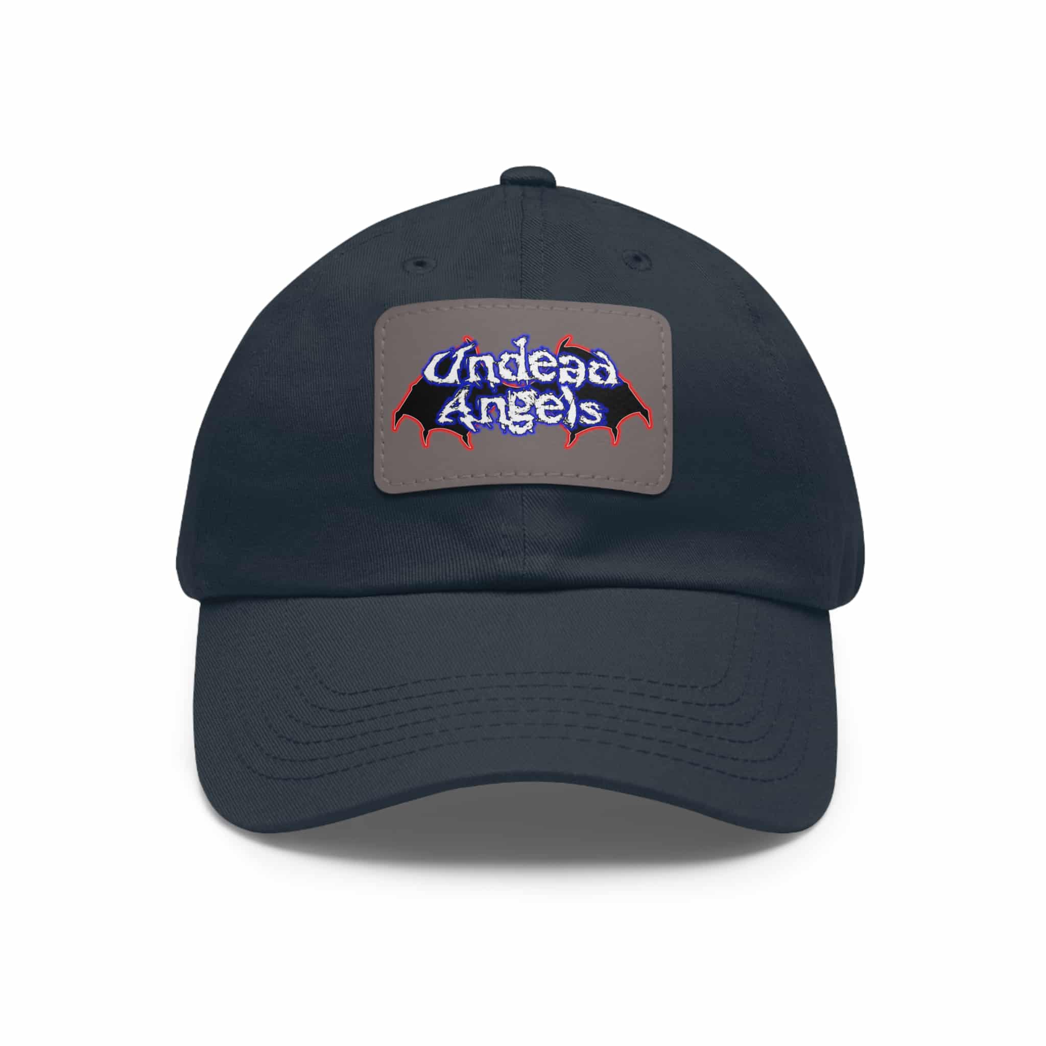 Undead Angels Logo Leather Patch Dad Hat - Casual Style for Music Lovers - Image 76