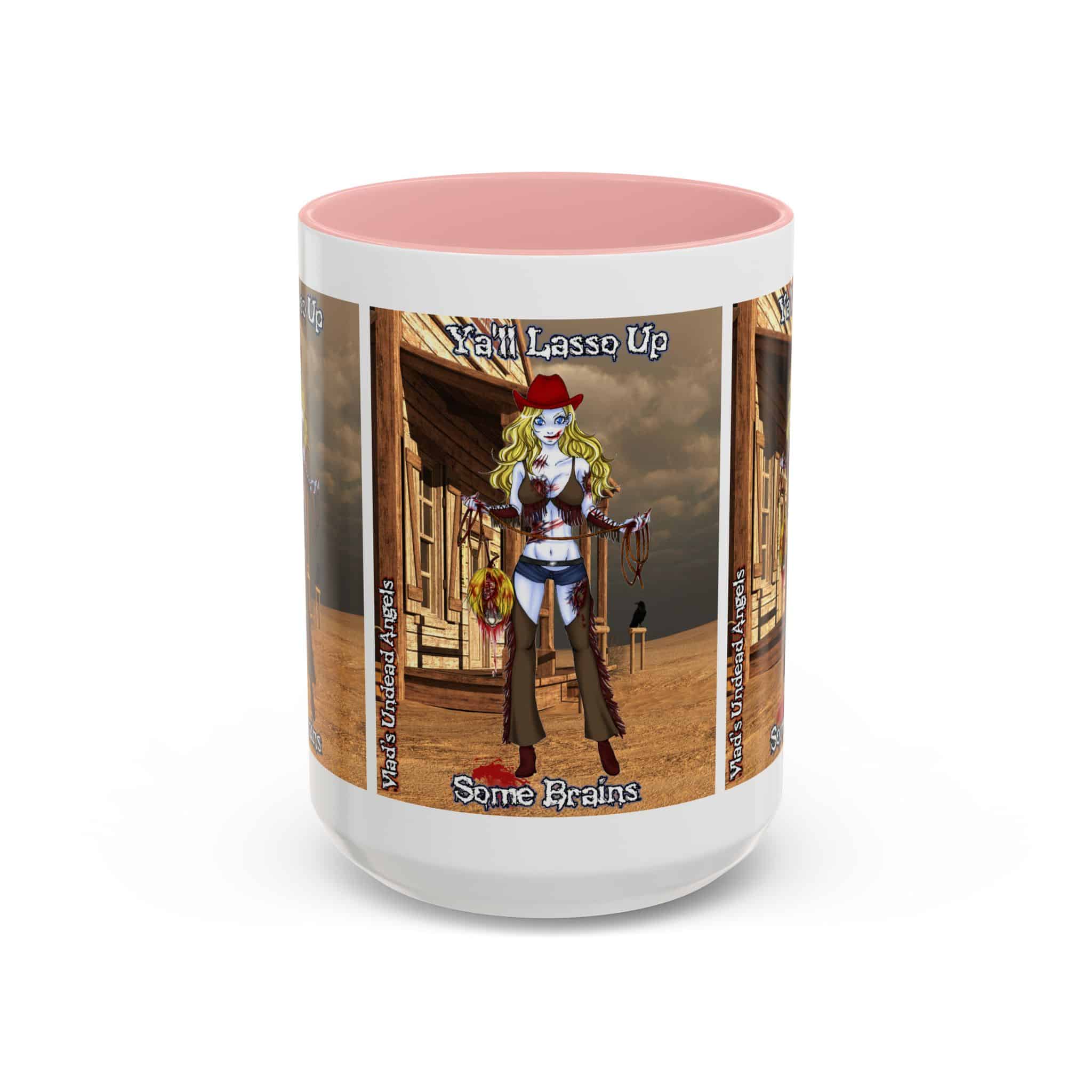 Cassidy Undead Angel Cowgirl – Classic Art w/Text Accent Coffee Mug (11, 15oz) - Image 29