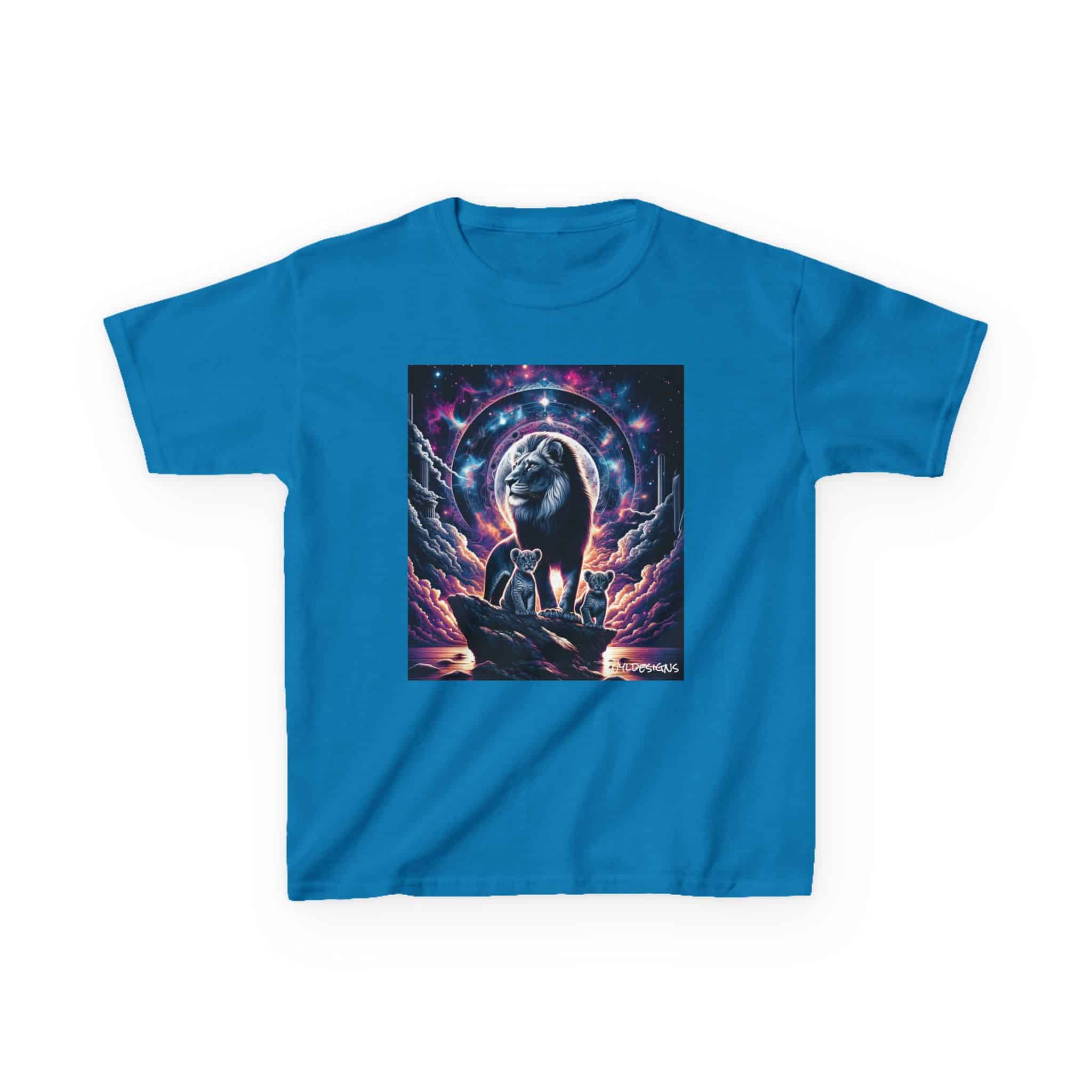 Cosmic Lion Family WD-D006 By Wyldesigns Kids Heavy Cotton™ Tee - Image 5