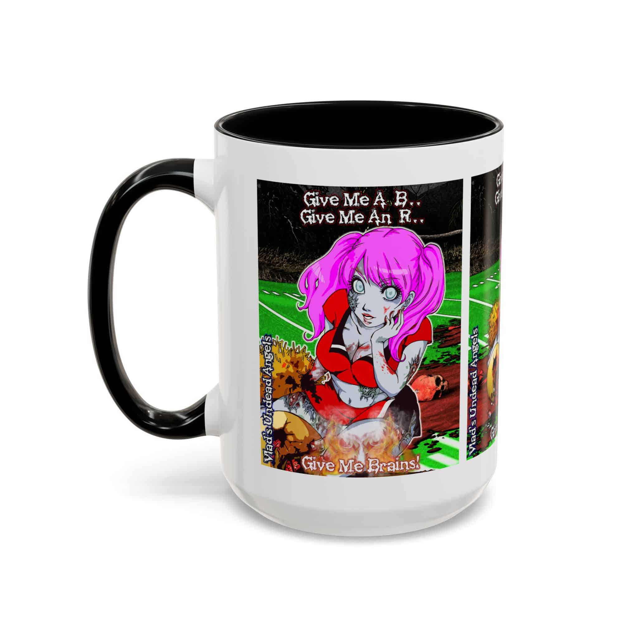 Buffy Undead Angel Zombie Cheerleader C1 PH – Classic Art w/Text Accent Coffee Mug (11, 15oz) - Image 23