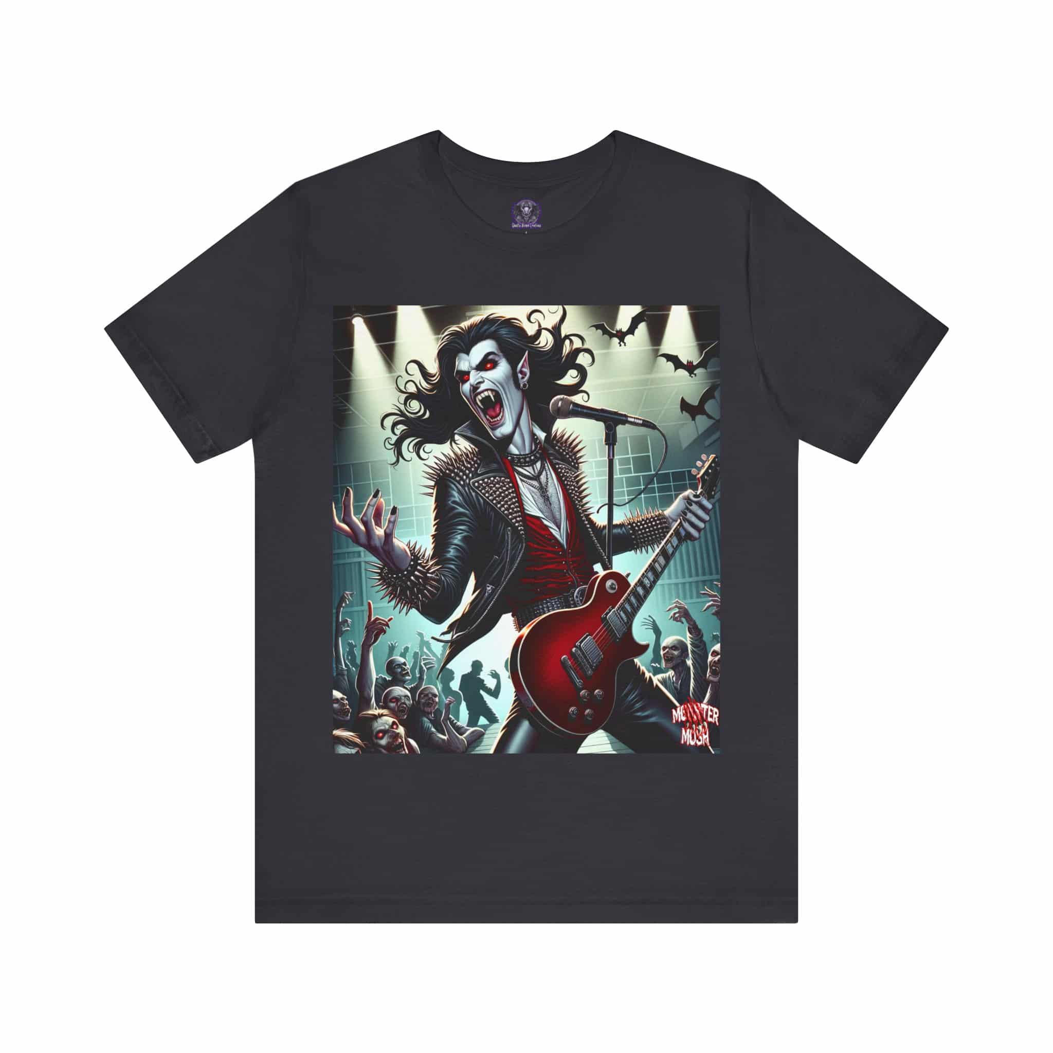 Monster Mosh 2024 Tour Drac On Guitar MM-D009 Jersey Short Sleeve Tee - Image 9