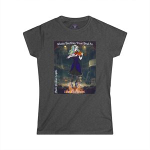 Ariel Undead Angel Violinist F1 - Classic Art w/Text Re-Issue Women's Softstyle Tee