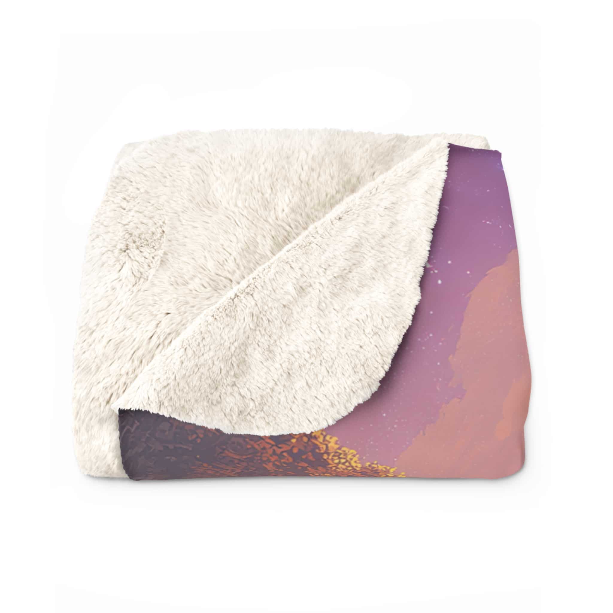 Prehistoric Smilodon aka Sabre-Tooth Tiger I Sherpa Blanket, Cozy Fleece Throw for Home Decor for Winter Nights, Unique Gift for Kids, Warm Soft Blanket - Image 2