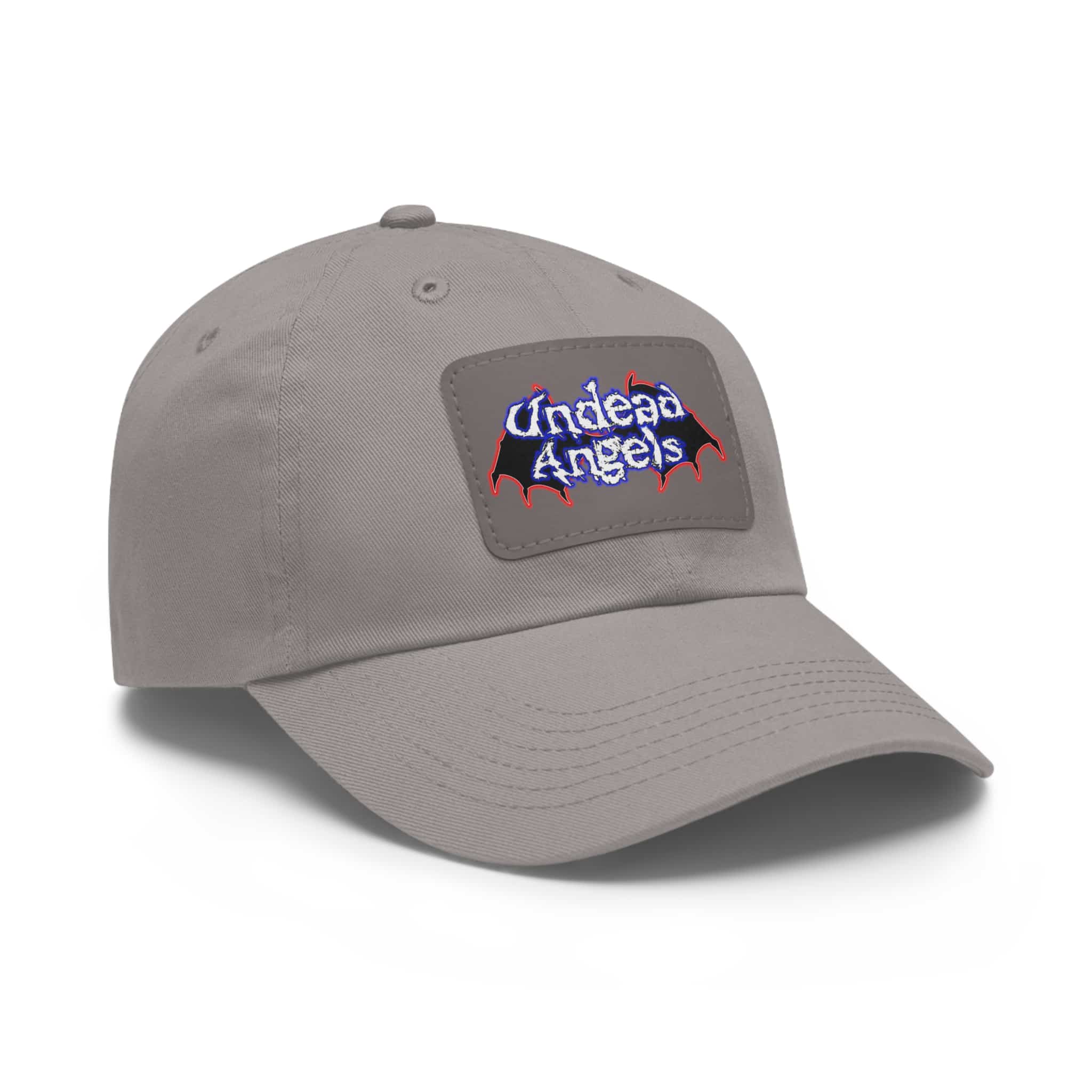Undead Angels Logo Leather Patch Dad Hat - Casual Style for Music Lovers - Image 37