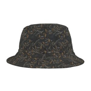 Spooky Cat Bucket Hat - Halloween Fashion Accessory