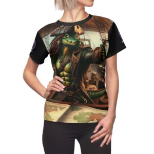 Arm The Animals: Pirate Gator #AA-D-WT002b Women's Cut & Sew Tee (AOP)