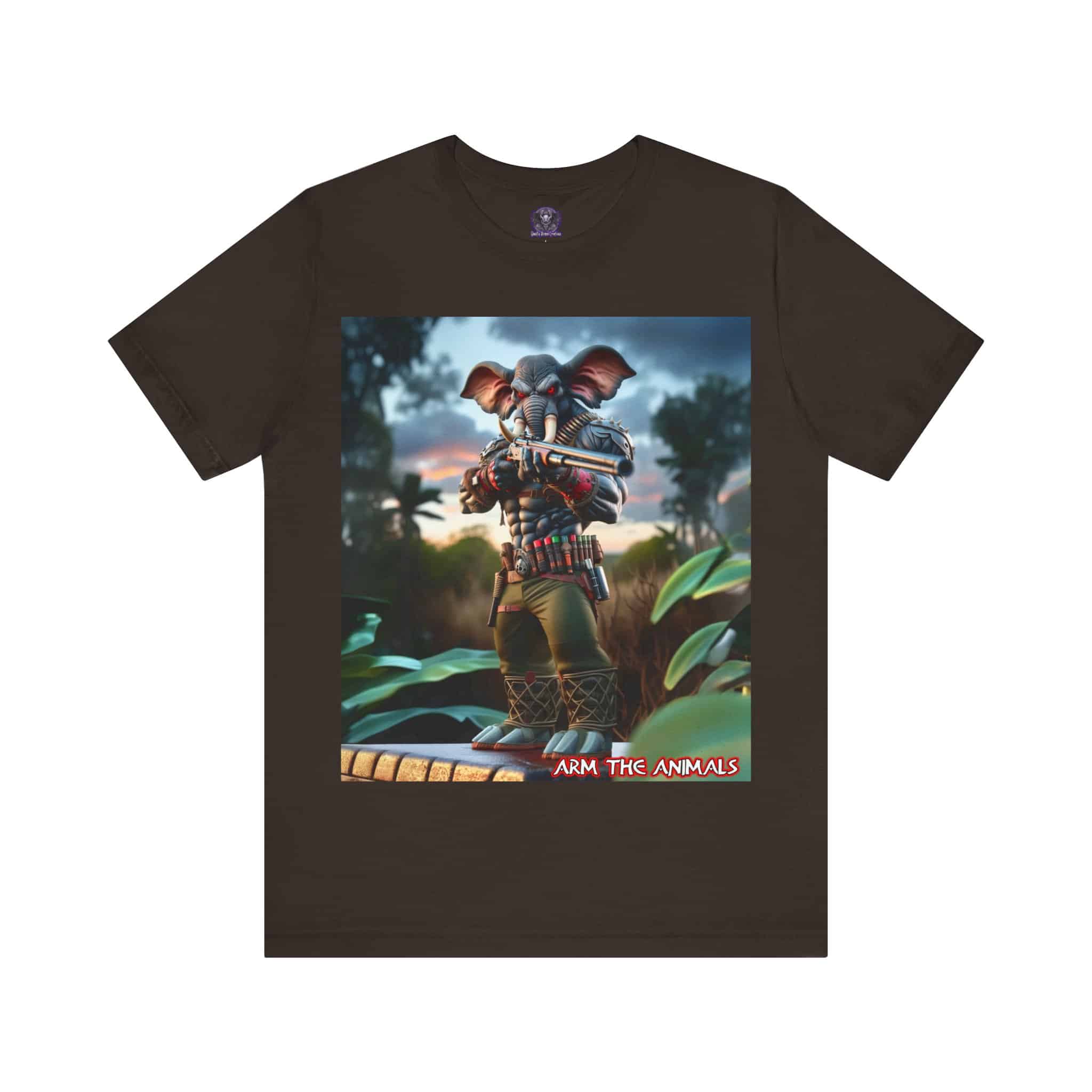 Arm The Animals: Bounty Hunter Elephant #AA-D-El002 Unisex Jersey Short Sleeve Tee - Image 21