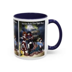 Undead Angel Pirate Vampiress Trio – Classic Art w/Text Accent Coffee Mug (11, 15oz)