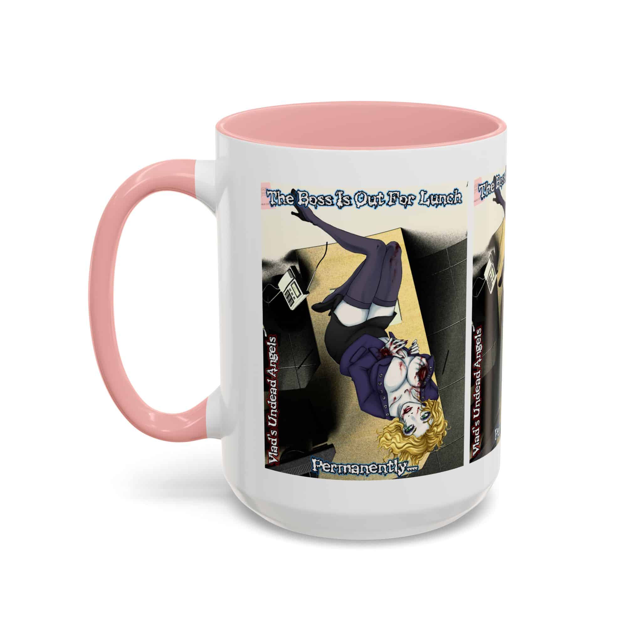 Jennifer Undead Angel Zombie Secretary – Classic Art w/Text Accent Coffee Mug (11, 15oz) - Image 31